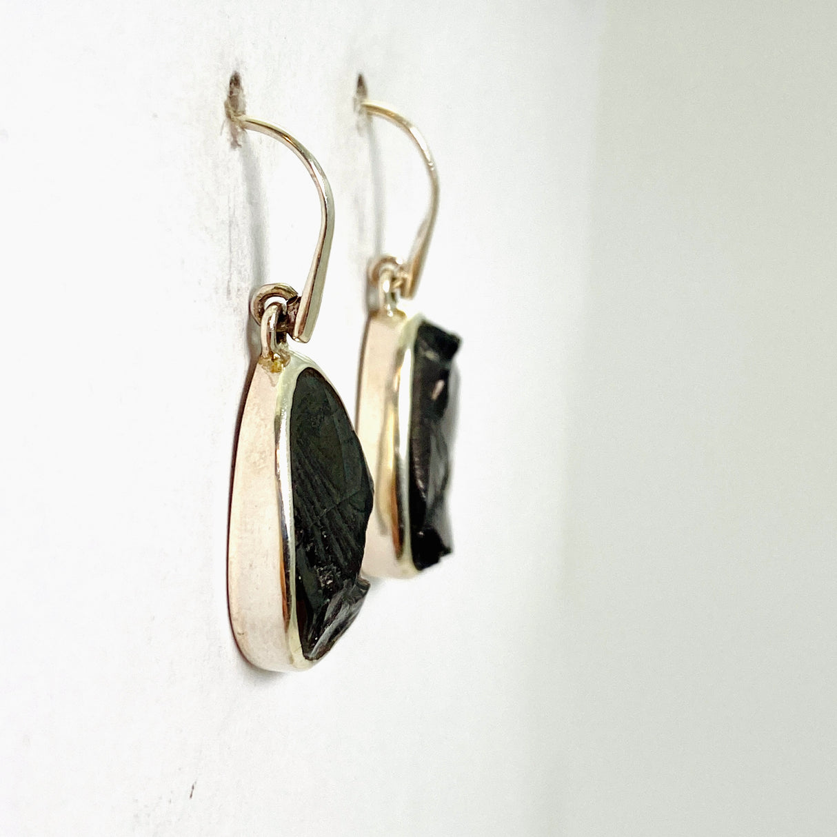 Shungite Freeform Raw Earrings PEGJ264