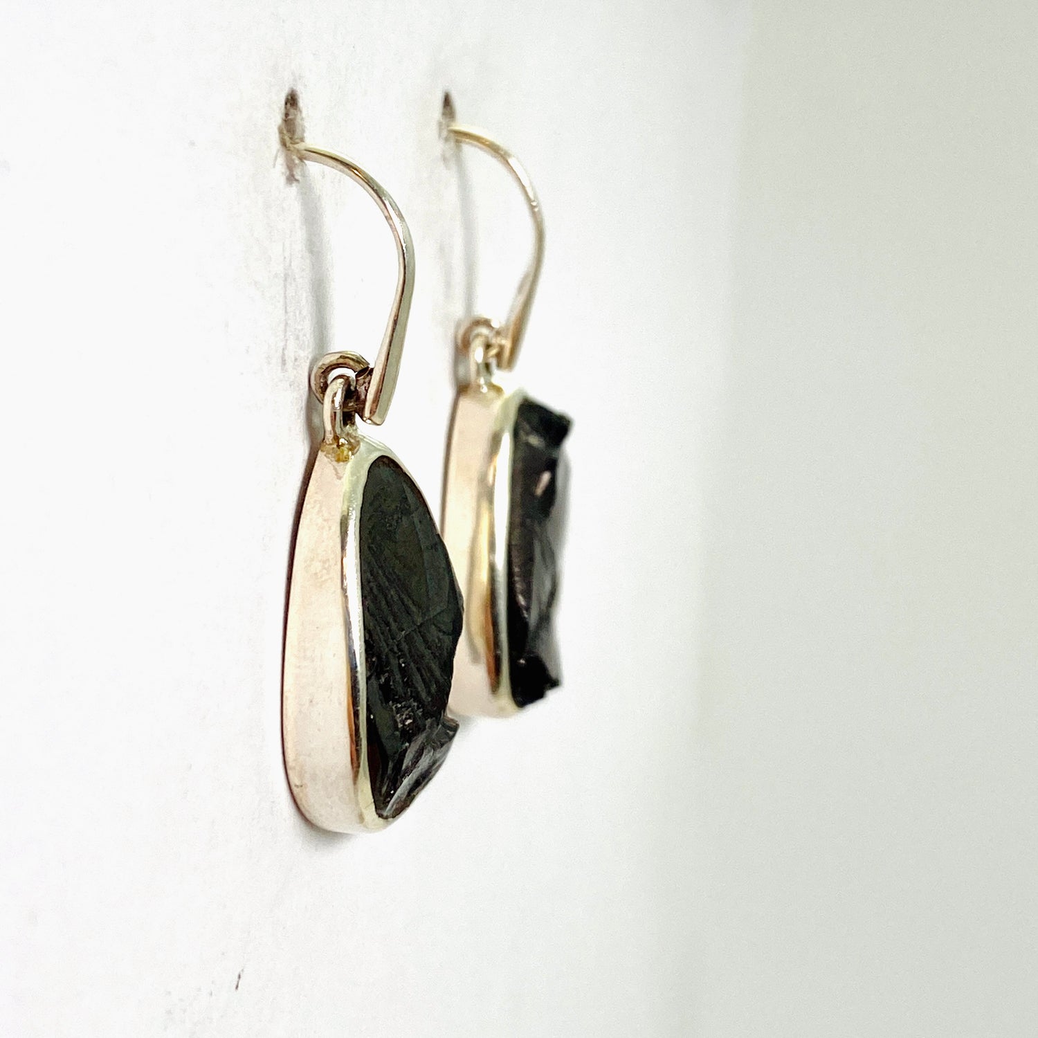 Shungite Freeform Raw Earrings PEGJ264