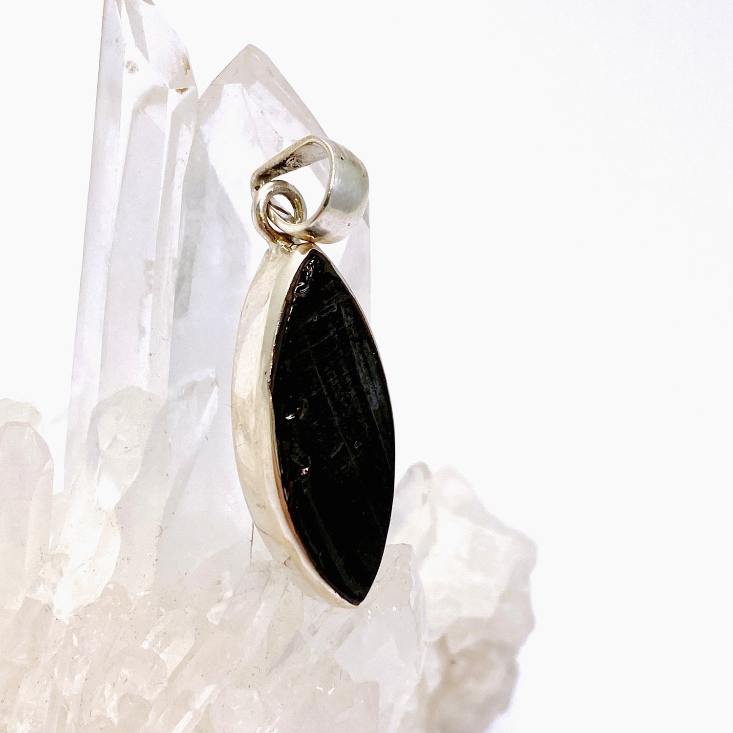 Shungite Marquise Raw Pendant PPGJ960