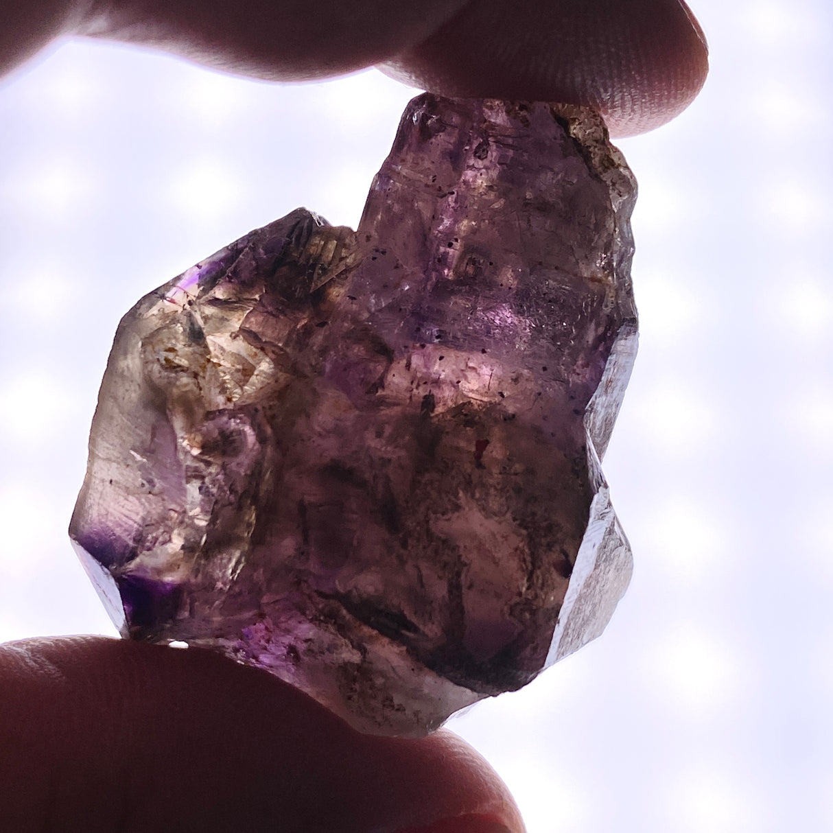 Smokey Amethyst with Inclusions Sceptre Crystal (like Super Seven and Brandberg) CR3734