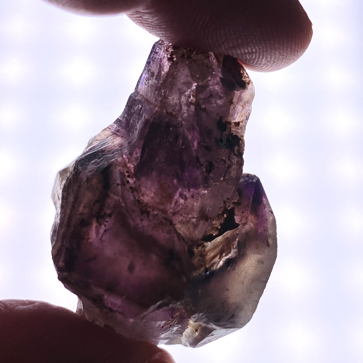 Smokey Amethyst with Inclusions Sceptre Crystal (like Super Seven and Brandberg) CR3734