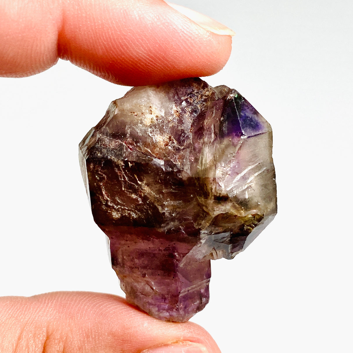 Smokey Amethyst with Inclusions Sceptre Crystal (like Super Seven and Brandberg) CR3734