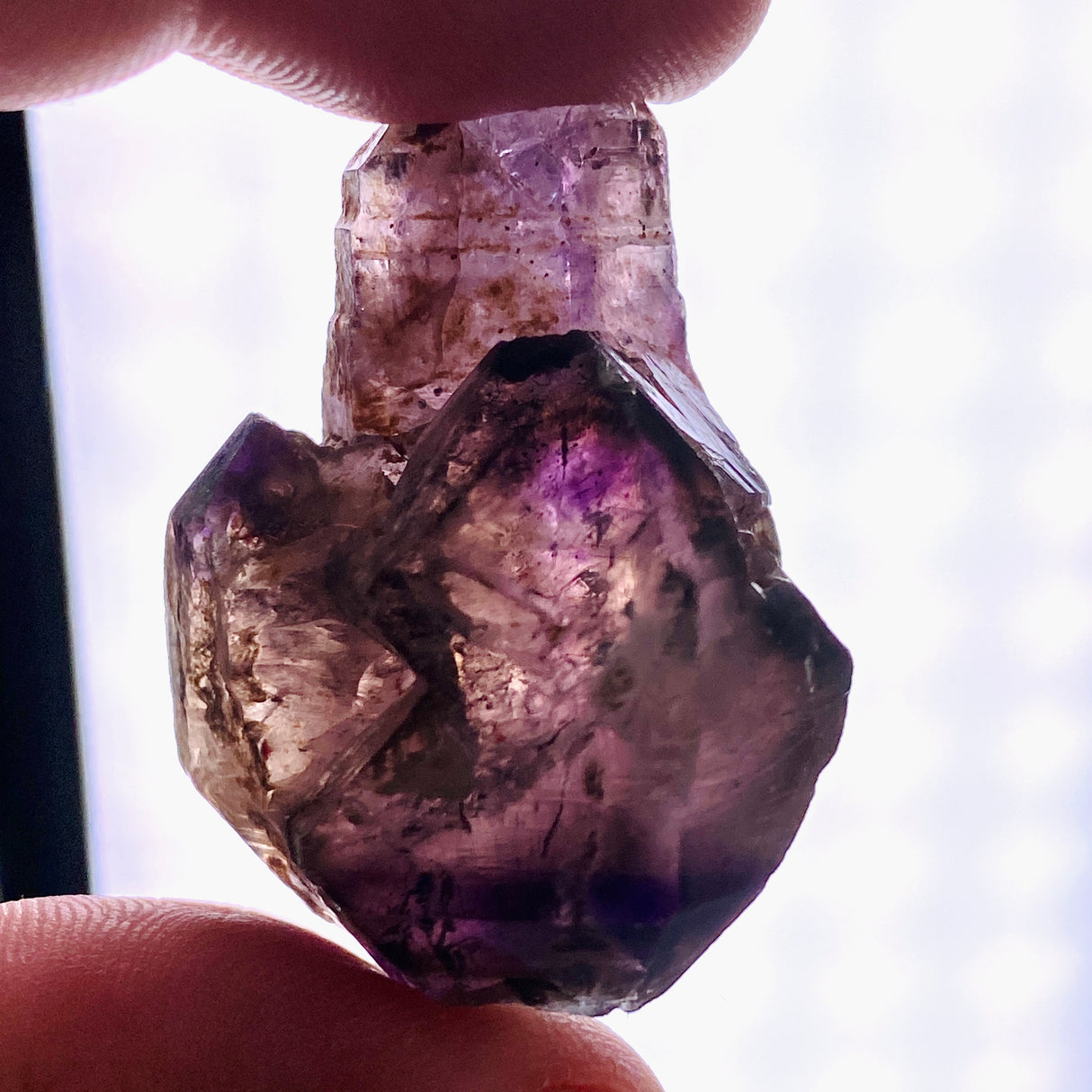 Smokey Amethyst with Inclusions Sceptre Crystal (like Super Seven and Brandberg) CR3734
