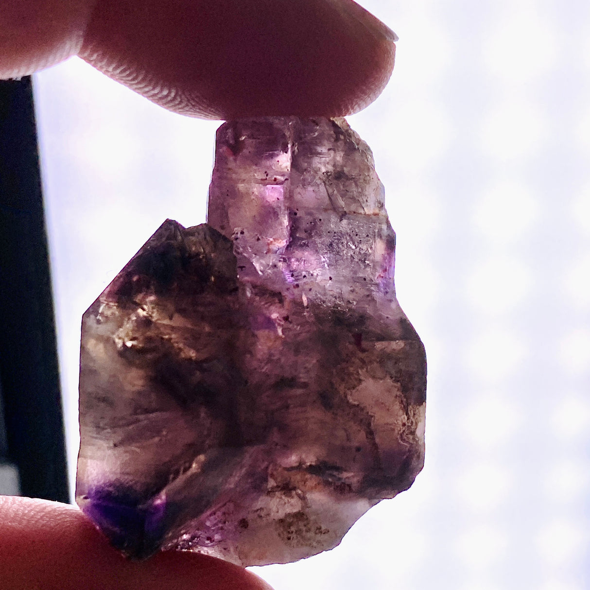 Smokey Amethyst with Inclusions Sceptre Crystal (like Super Seven and Brandberg) CR3734