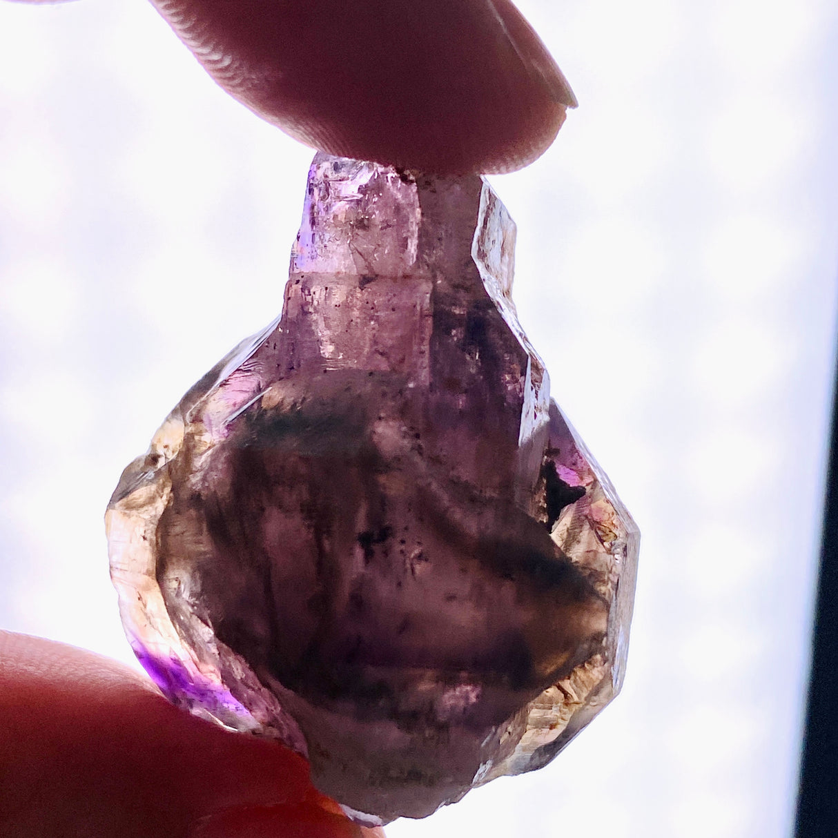 Smokey Amethyst with Inclusions Sceptre Crystal (like Super Seven and Brandberg) CR3734