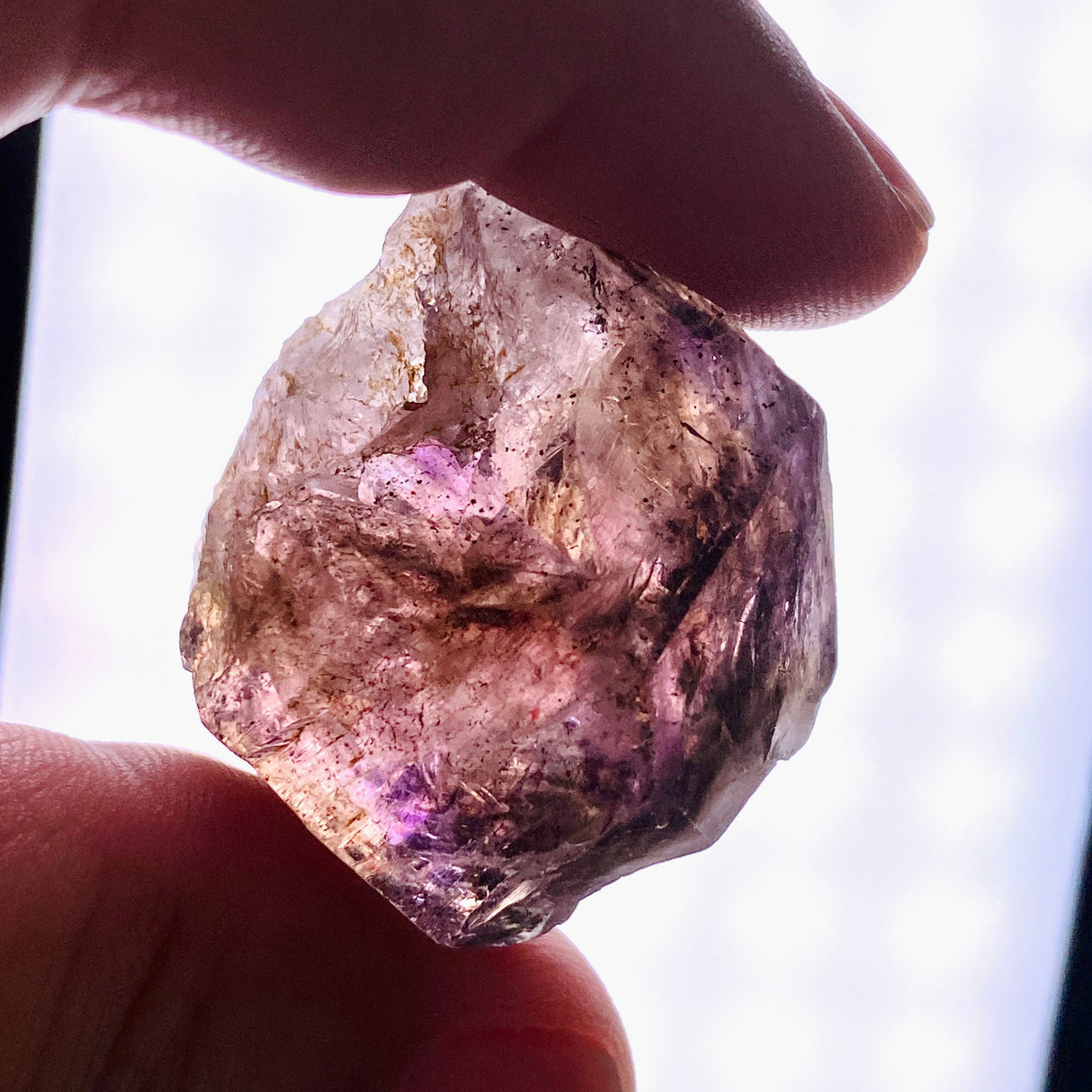 Smokey Amethyst with Inclusions Crystal (like Super Seven and Brandberg) CR3736