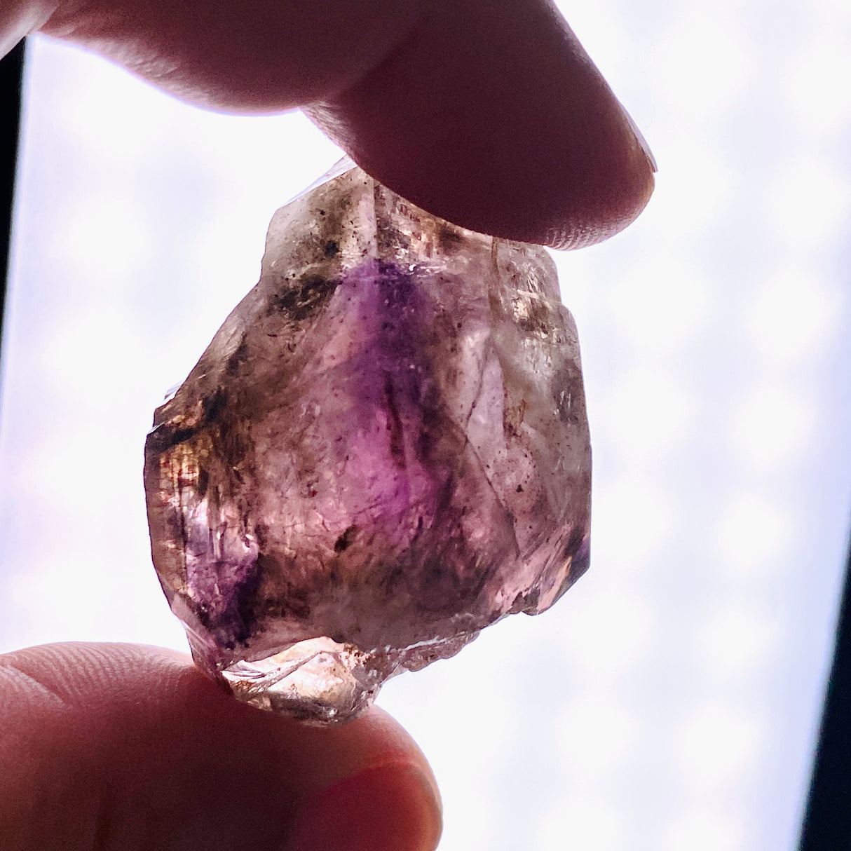 Smokey Amethyst with Inclusions Crystal (like Super Seven and Brandberg) CR3736