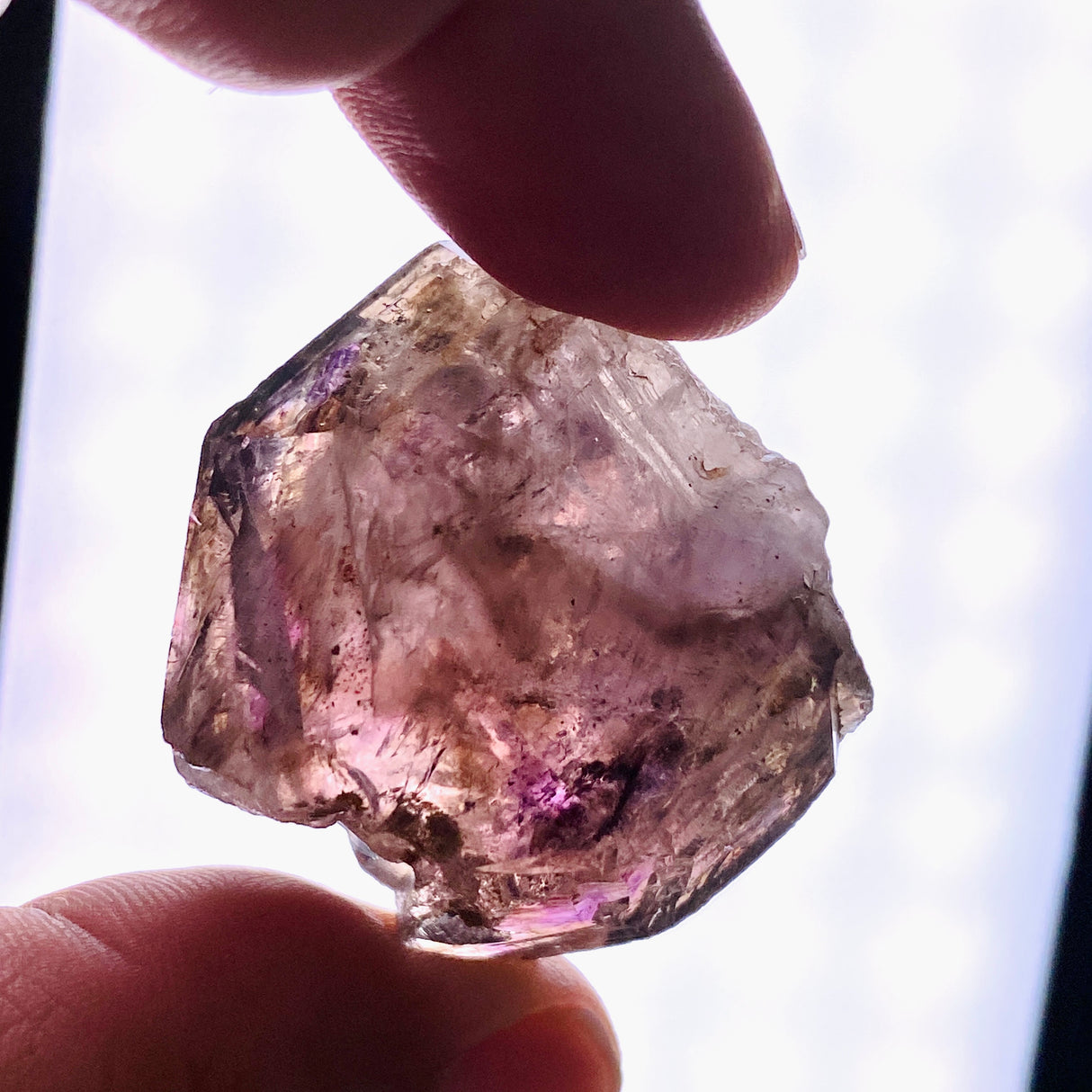 Smokey Amethyst with Inclusions Crystal (like Super Seven and Brandberg) CR3736