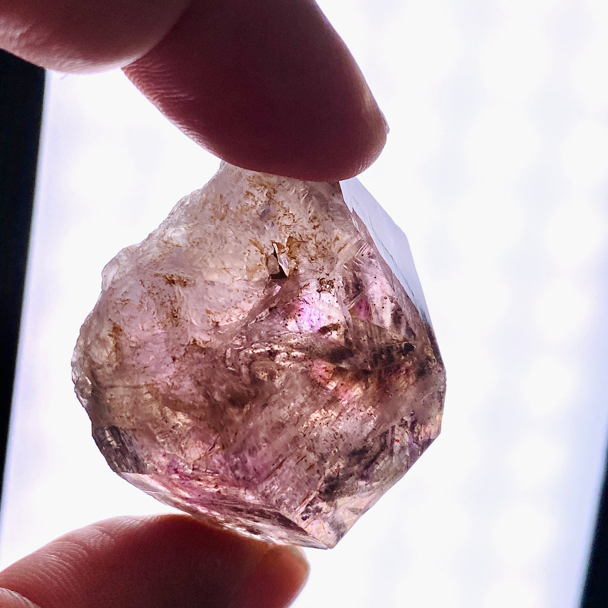 Smokey Amethyst with Inclusions Crystal (like Super Seven and Brandberg) CR3736