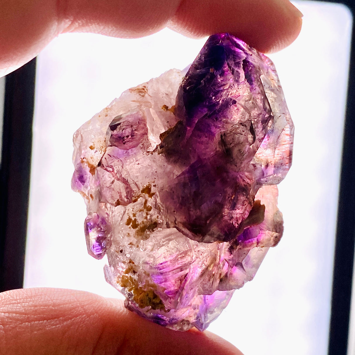 Smokey Amethyst with Inclusions Elestial Crystal (like Super Seven and Brandberg) CR3728