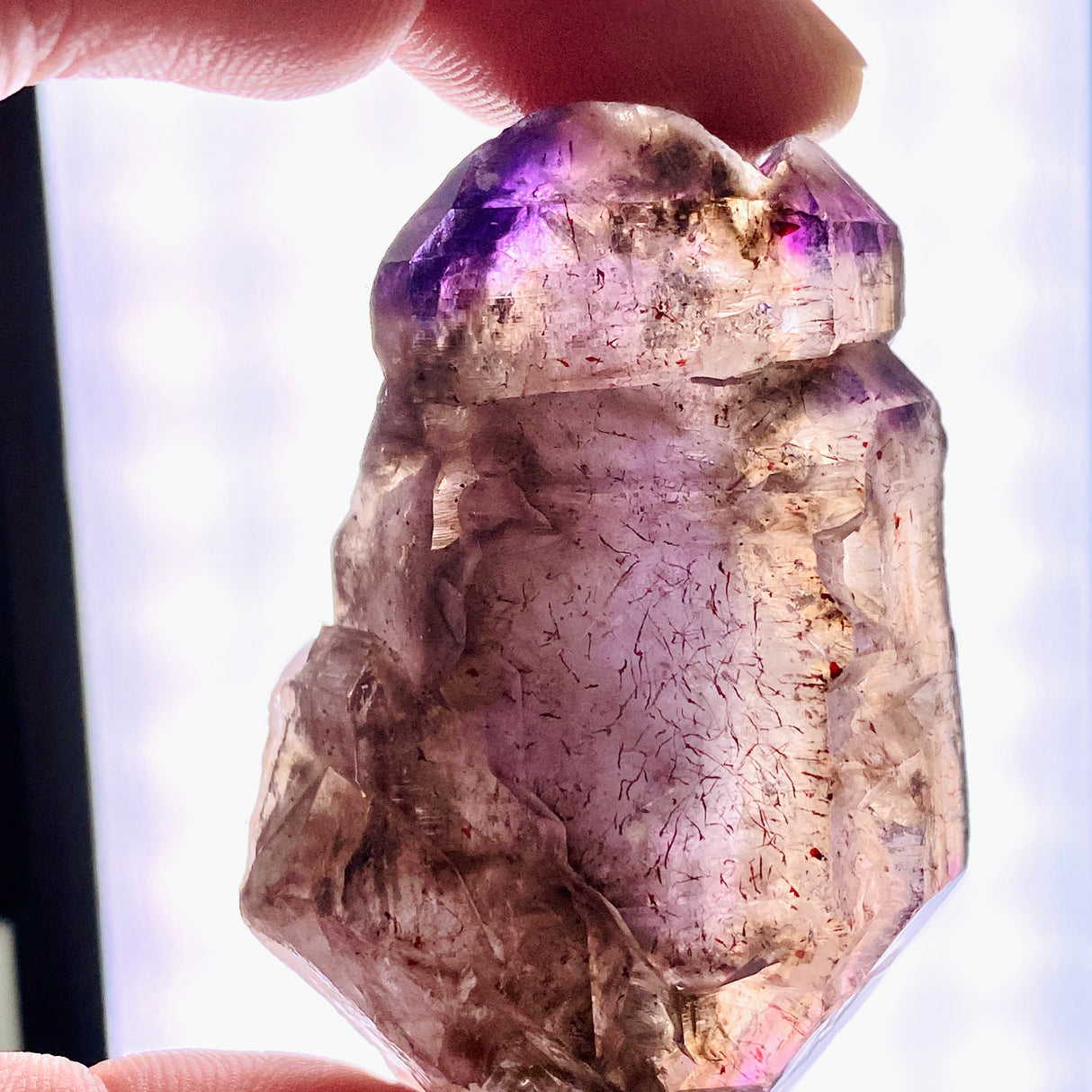 Smokey Amethyst with Inclusions Elestial Crystal (like Super Seven and Brandberg) CR3730