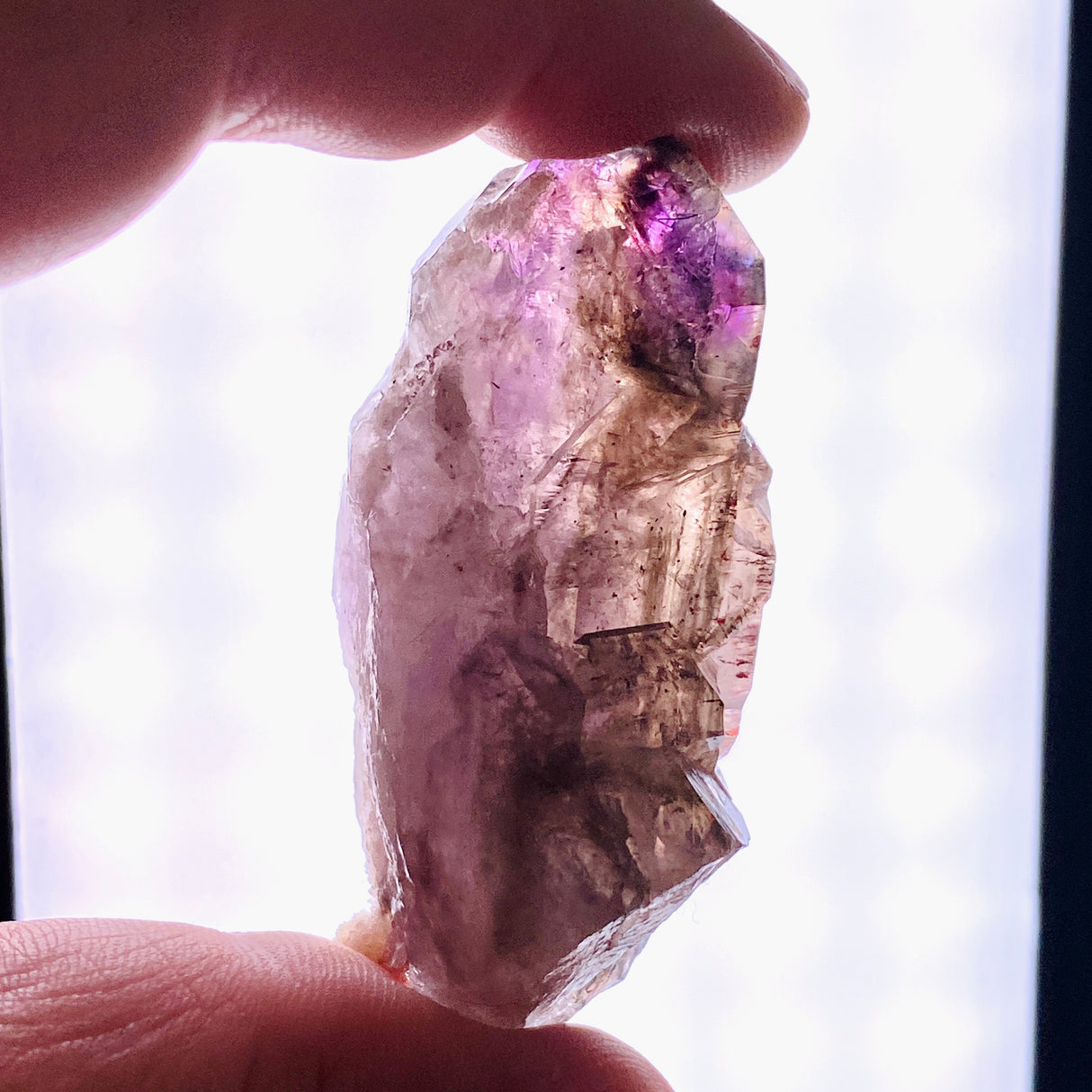 Smokey Amethyst with Inclusions Elestial Crystal (like Super Seven and Brandberg) CR3730