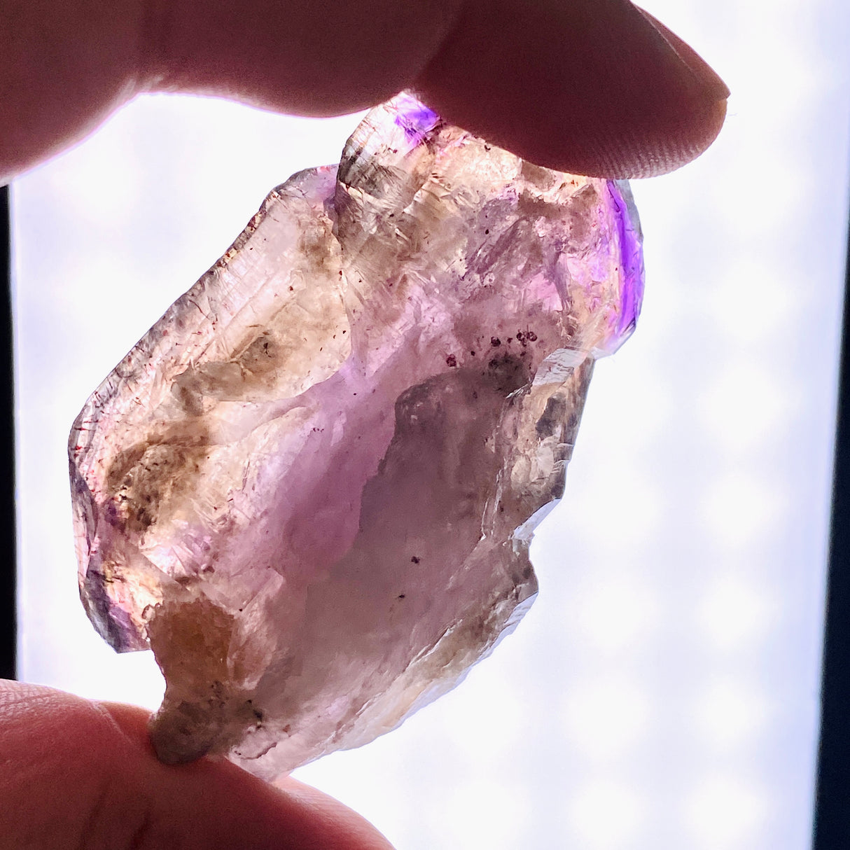 Smokey Amethyst with Inclusions Elestial Crystal (like Super Seven and Brandberg) CR3730