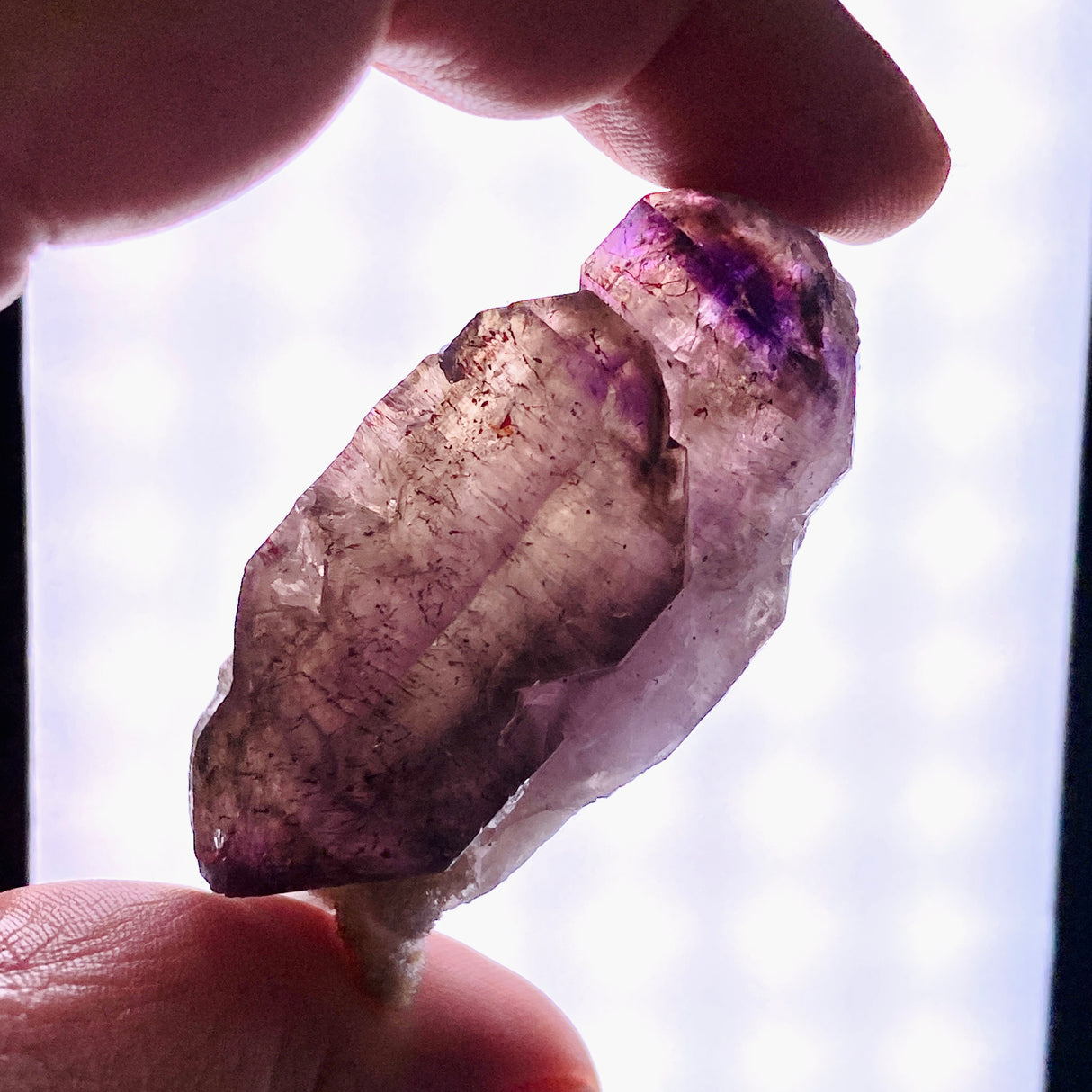 Smokey Amethyst with Inclusions Elestial Crystal (like Super Seven and Brandberg) CR3730