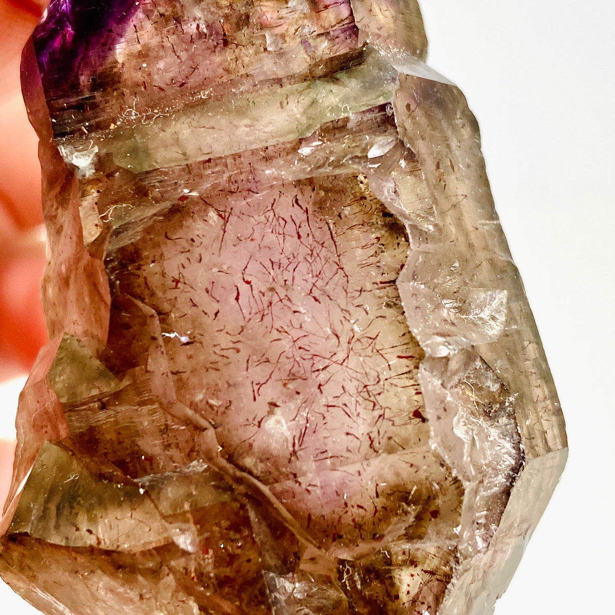 Smokey Amethyst with Inclusions Elestial Crystal (like Super Seven and Brandberg) CR3730