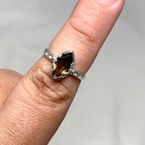 Smokey Quartz Faceted Marquise Ring in a Decorative Setting R3726 - Nature's Magick