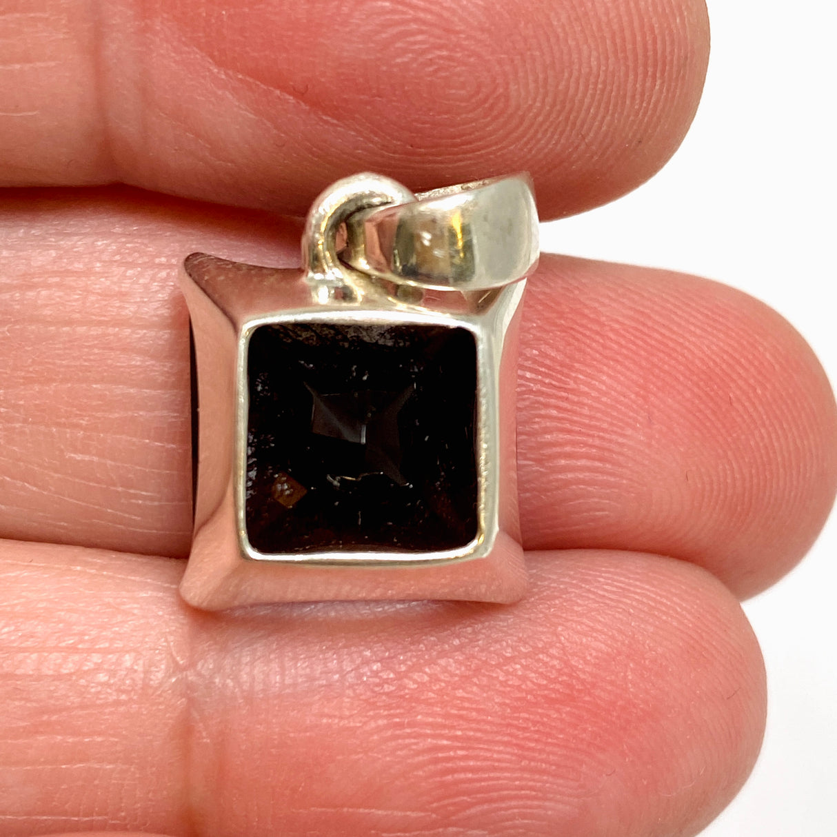 Smokey Quartz Square Faceted Pendant PPGJ1318