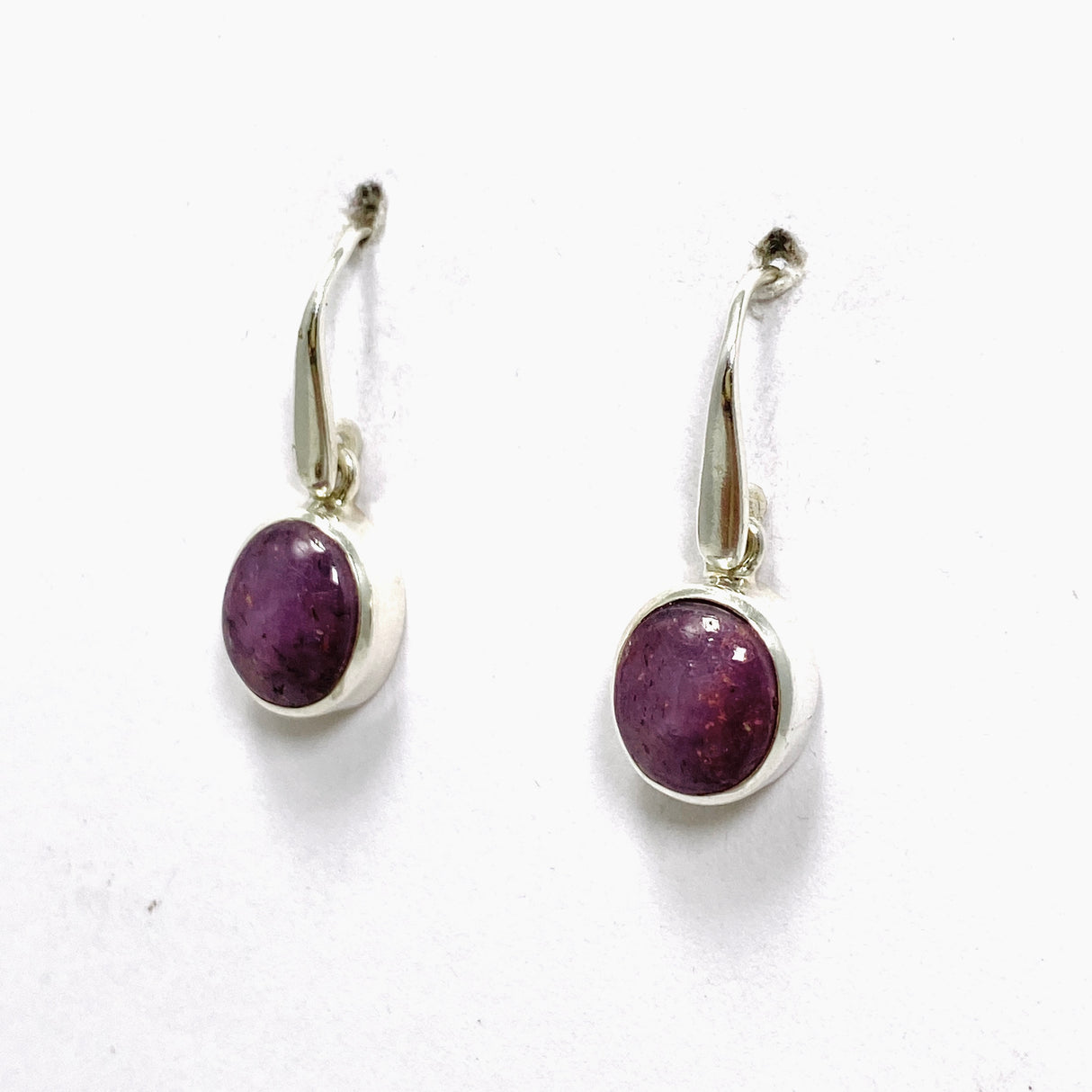 Star Ruby Oval Cabochon Earrings PEGJ286