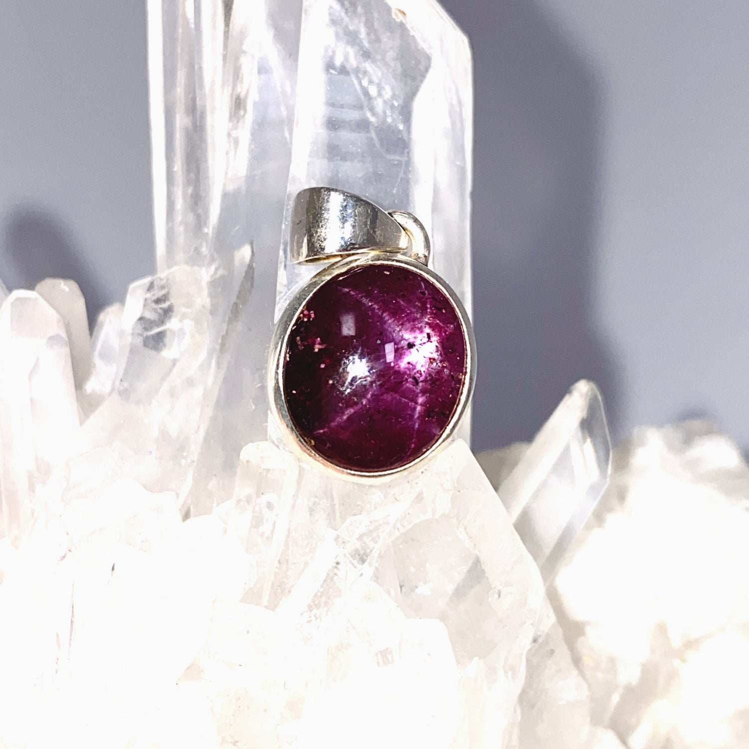 Star Ruby Oval Cabochon Pendant PPGJ1206