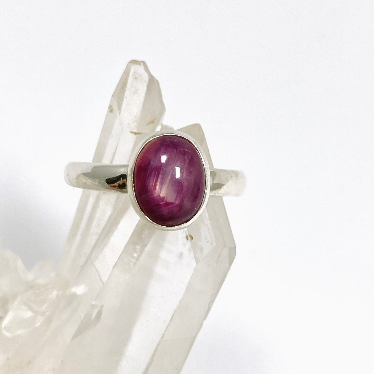 Star Ruby Oval Cabochon Ring Size 10 PRGJ972