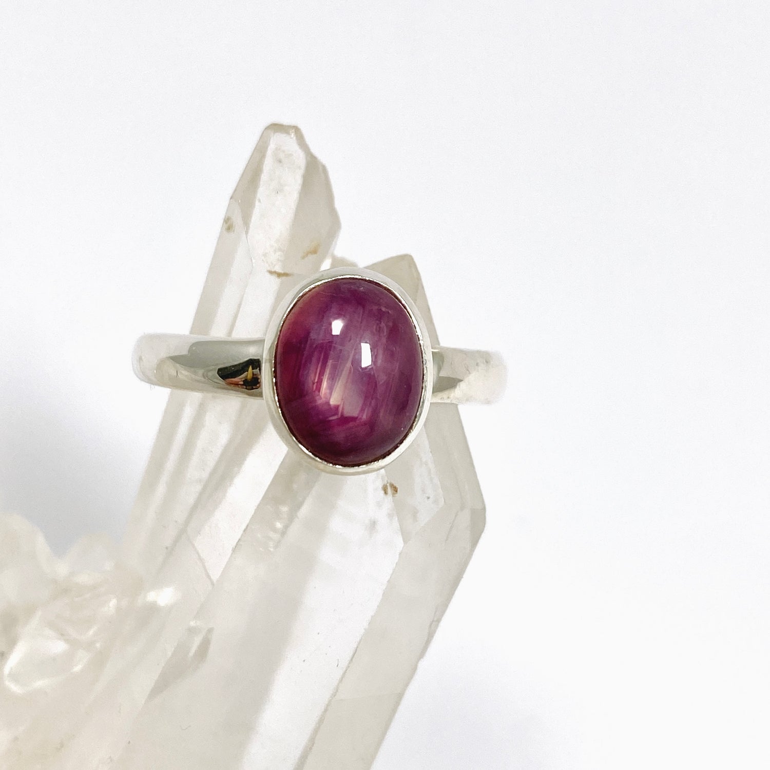 Star Ruby Oval Cabochon Ring Size 10 PRGJ972