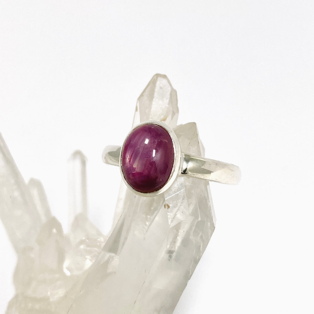 Star Ruby Oval Cabochon Ring Size 10 PRGJ972