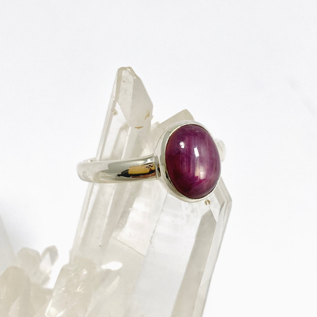 Star Ruby Oval Cabochon Ring Size 10 PRGJ972