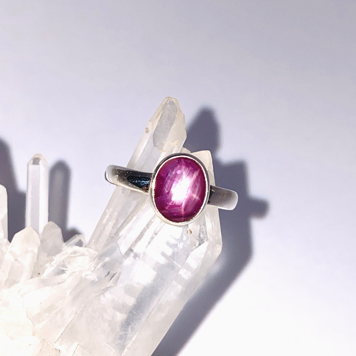 Star Ruby Oval Cabochon Ring Size 10 PRGJ972