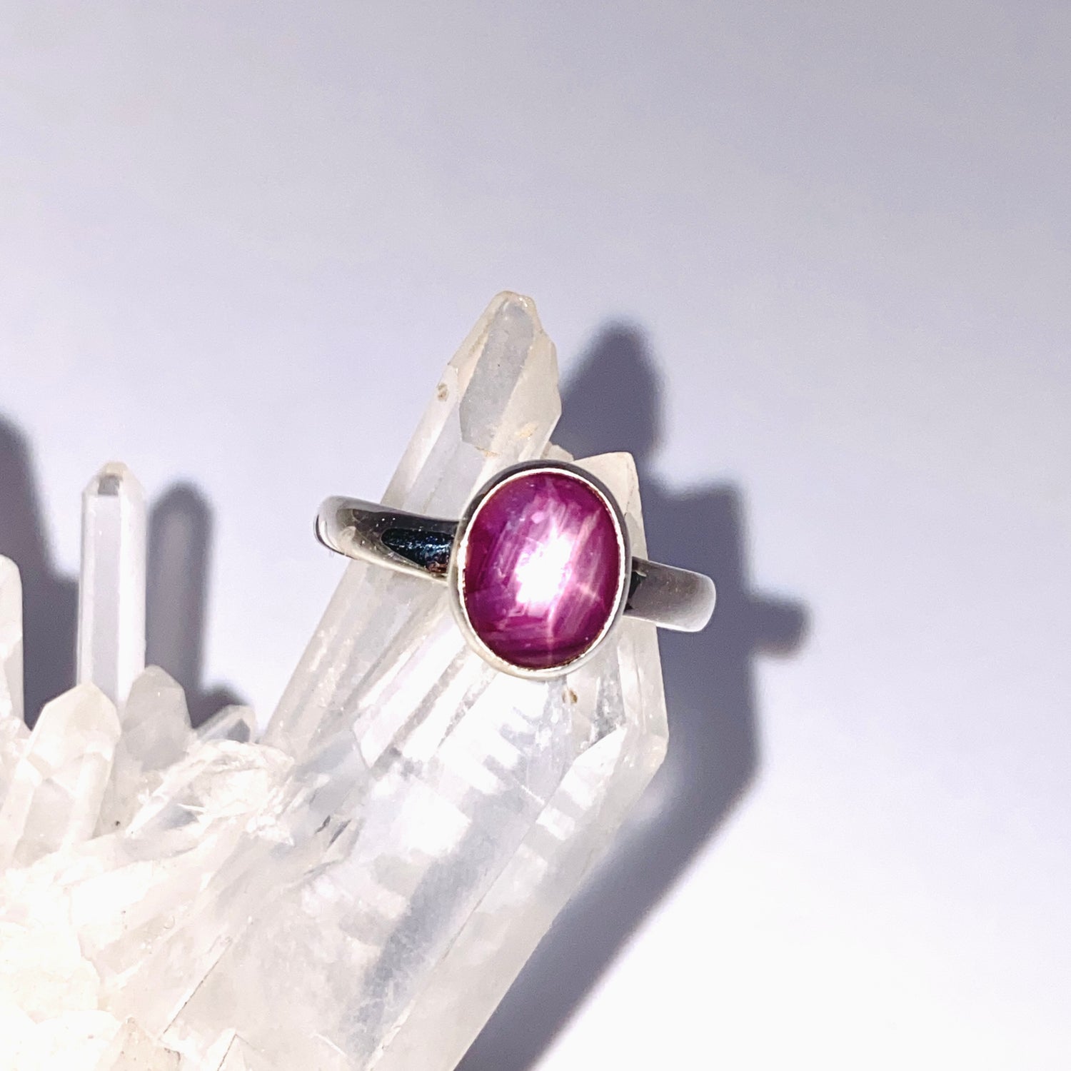 Star Ruby Oval Cabochon Ring Size 10 PRGJ972