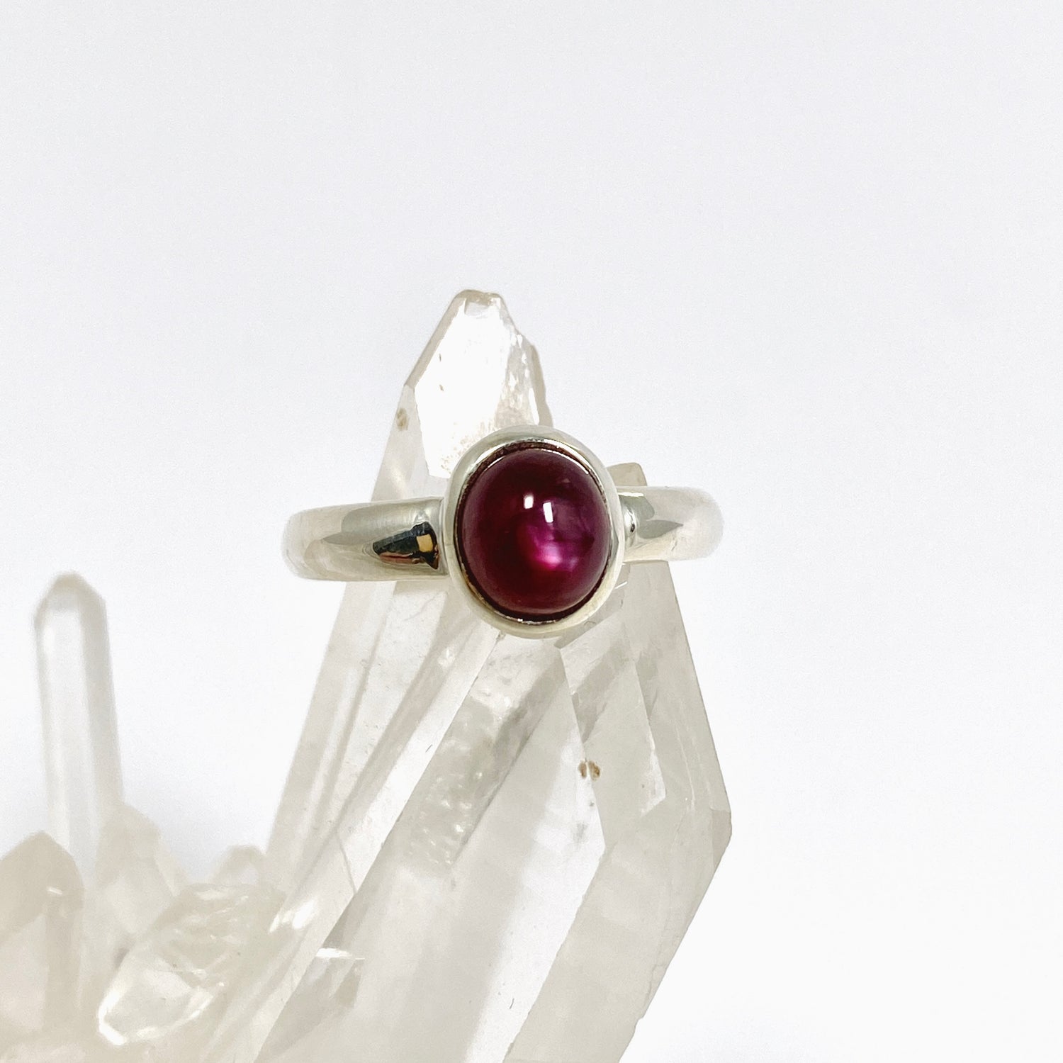 Star Ruby Oval Cabochon Ring Size 6 PRGJ975