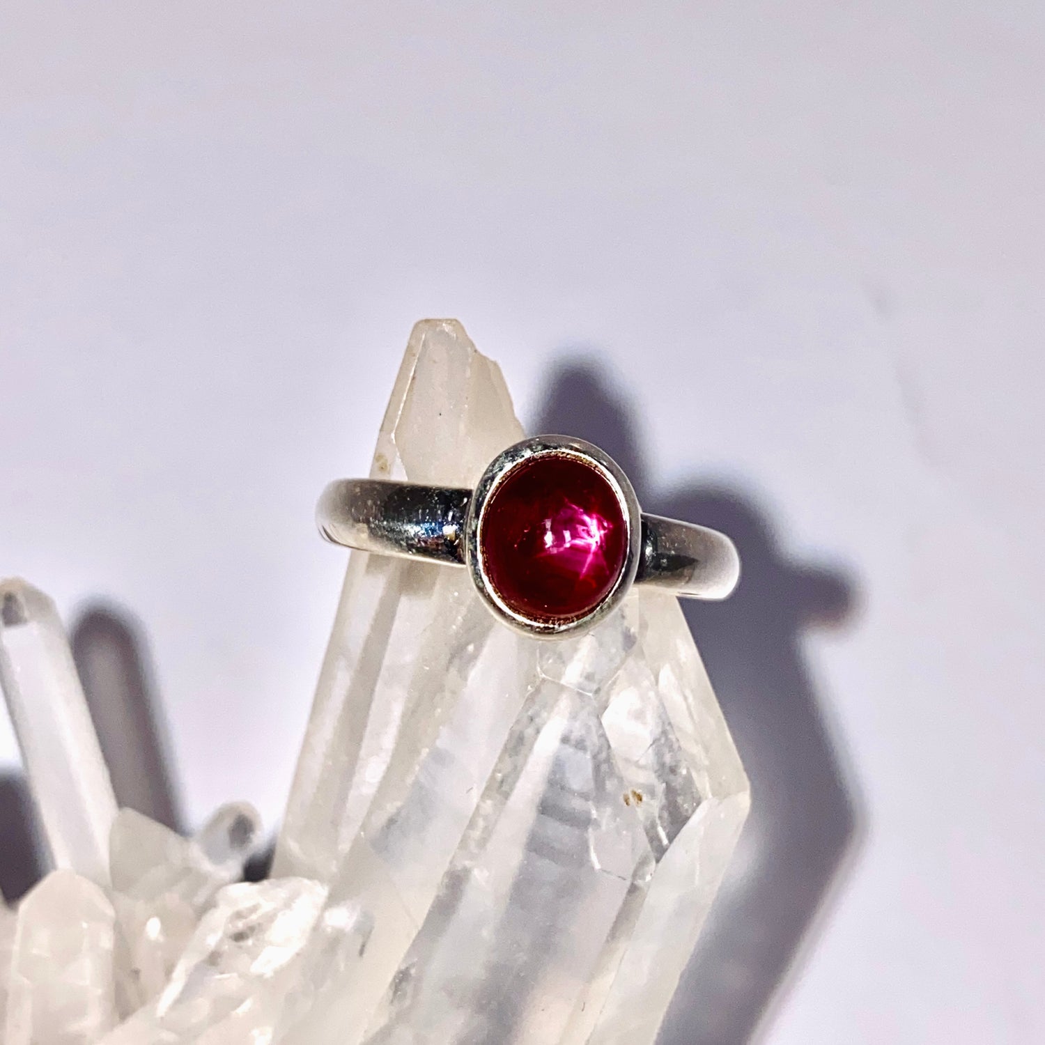 Star Ruby Oval Cabochon Ring Size 6 PRGJ975