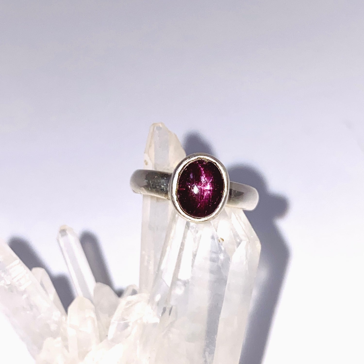 Star Ruby Oval Cabochon Ring Size 7.5 PRGJ977