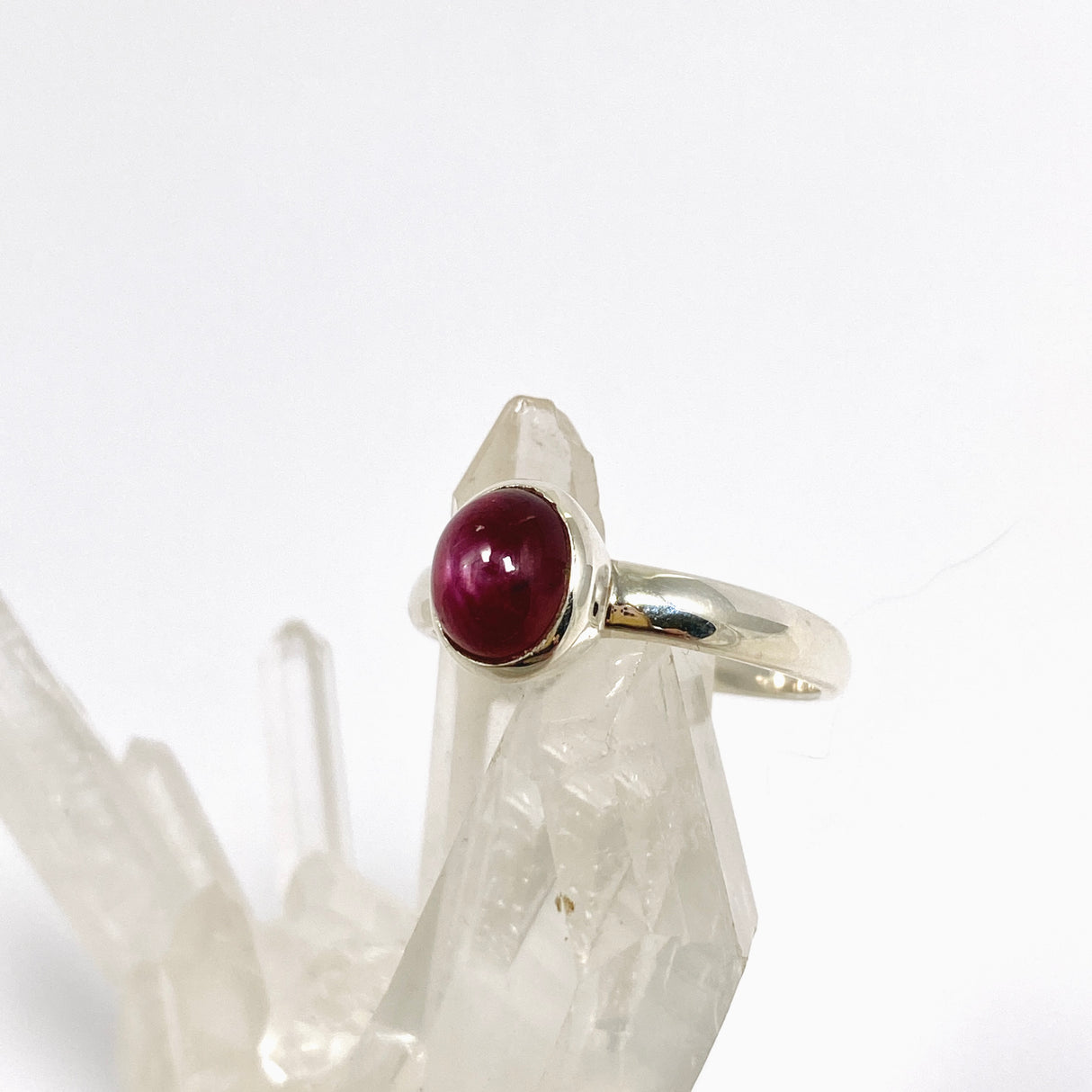 Star Ruby Oval Cabochon Ring Size 7 PRGJ974