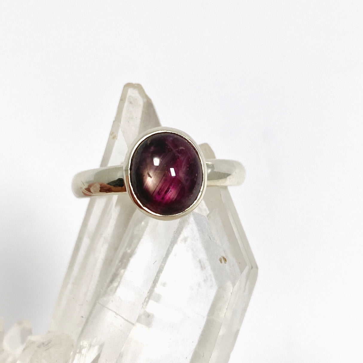 Star Ruby Oval Cabochon Ring Size 7 PRGJ978