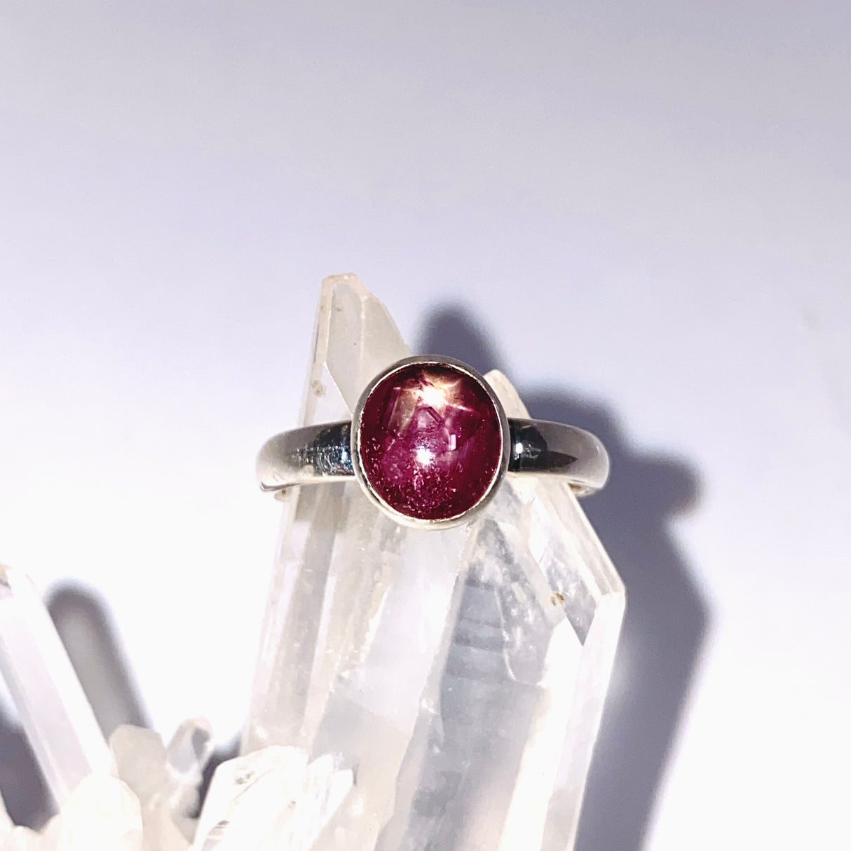 Star Ruby Oval Cabochon Ring Size 8.5 PRGJ973