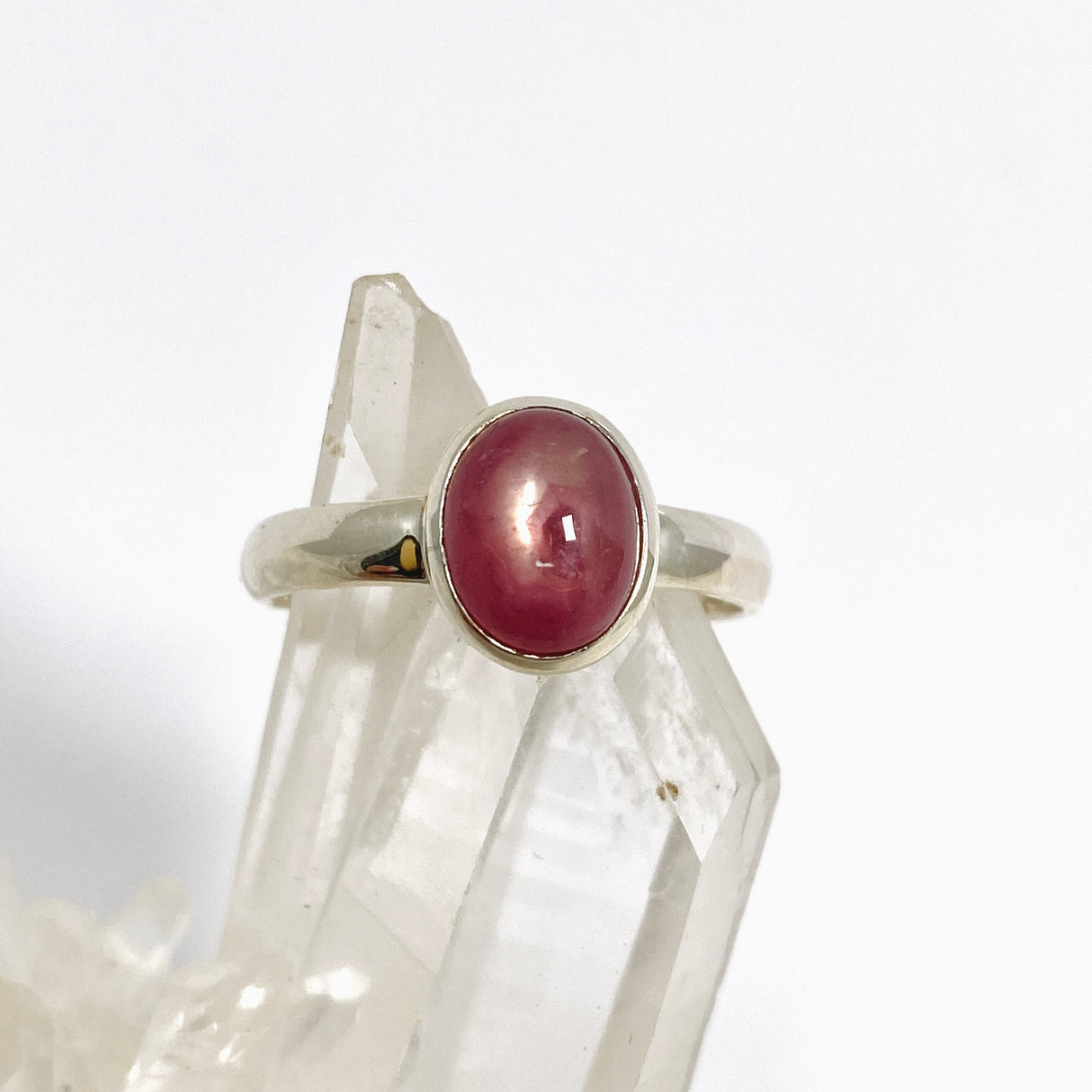 Star Ruby Oval Cabochon Ring Size 9 PRGJ976