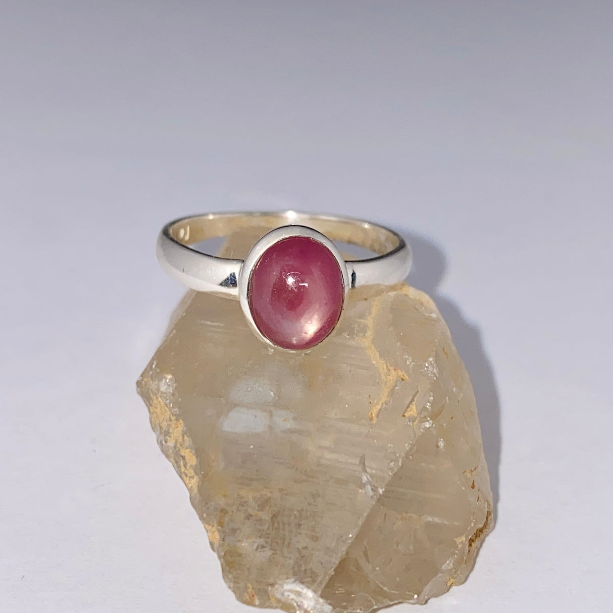 Star Ruby Oval Cabochon Ring Size 9 PRGJ976