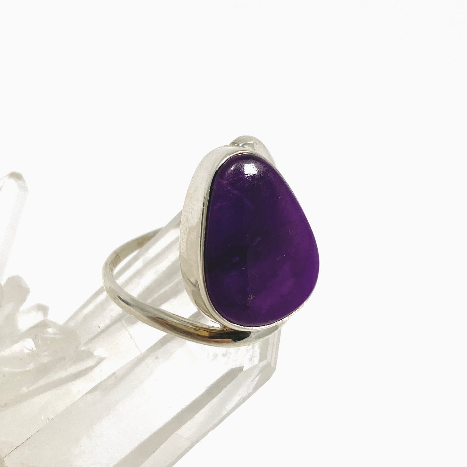 Sugilite Teardrop Cabochon Ring Size 8.5 BTR-11