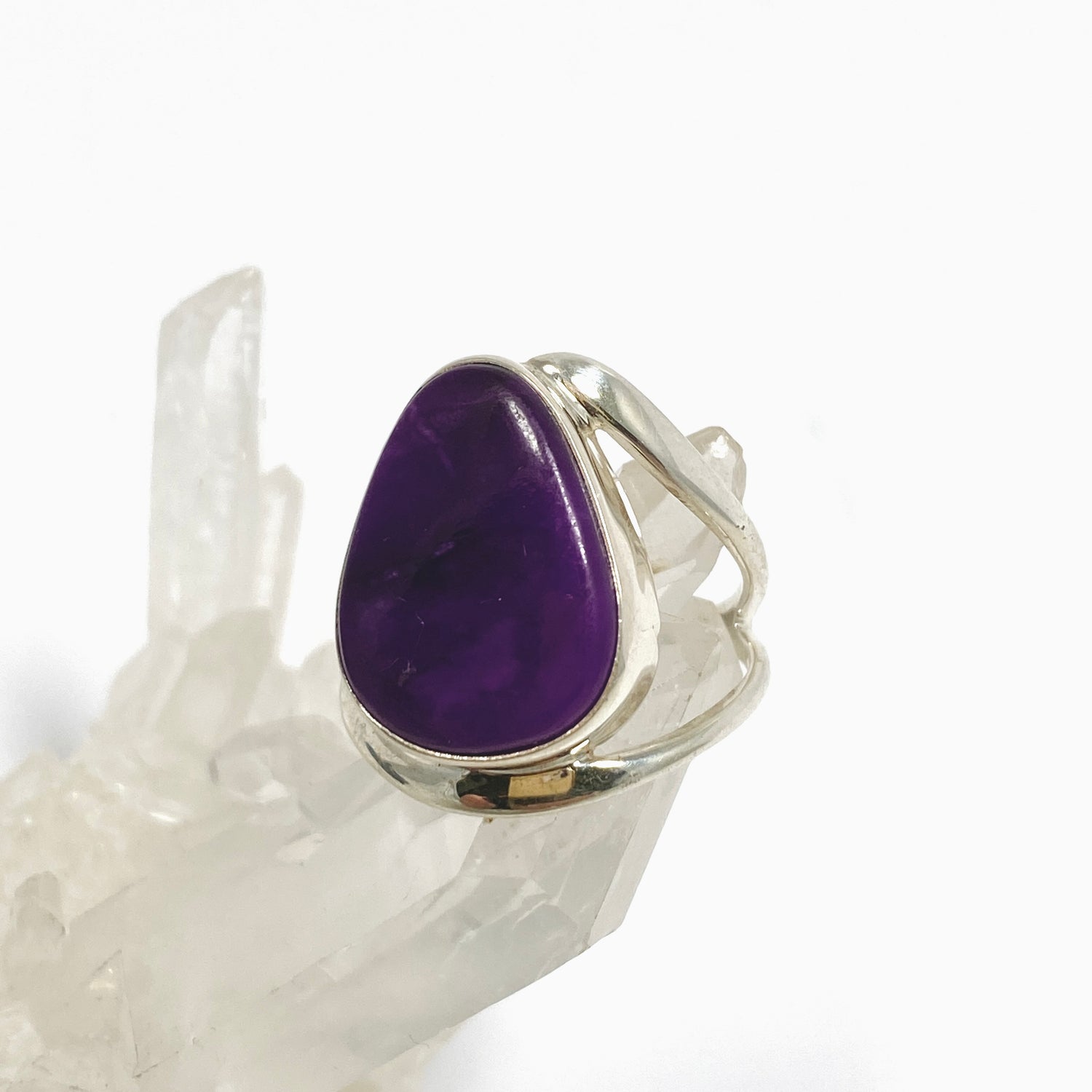 Sugilite Teardrop Cabochon Ring Size 8.5 BTR-11