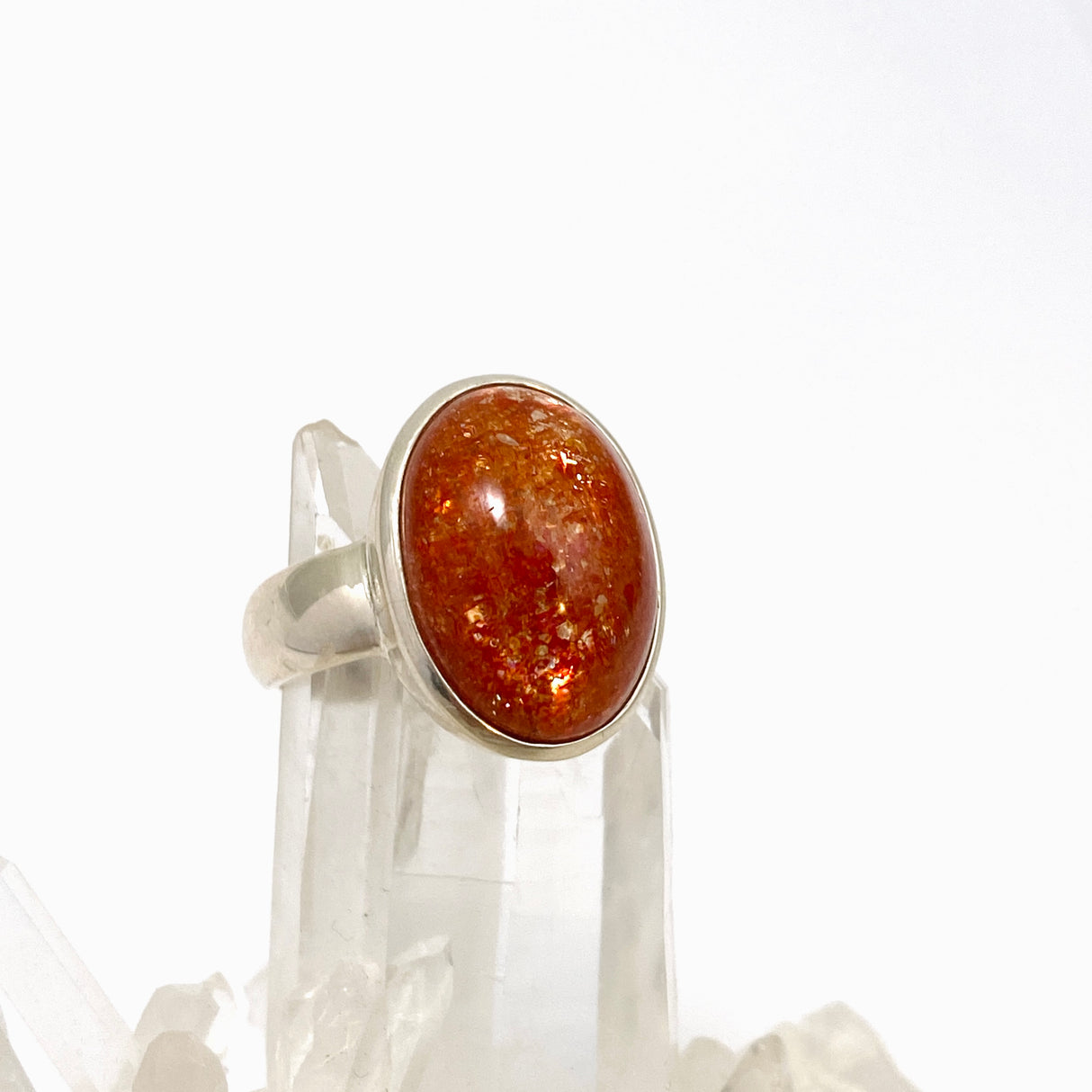 Sunstone Oval Cabochon Ring Size 9 PRGJ754