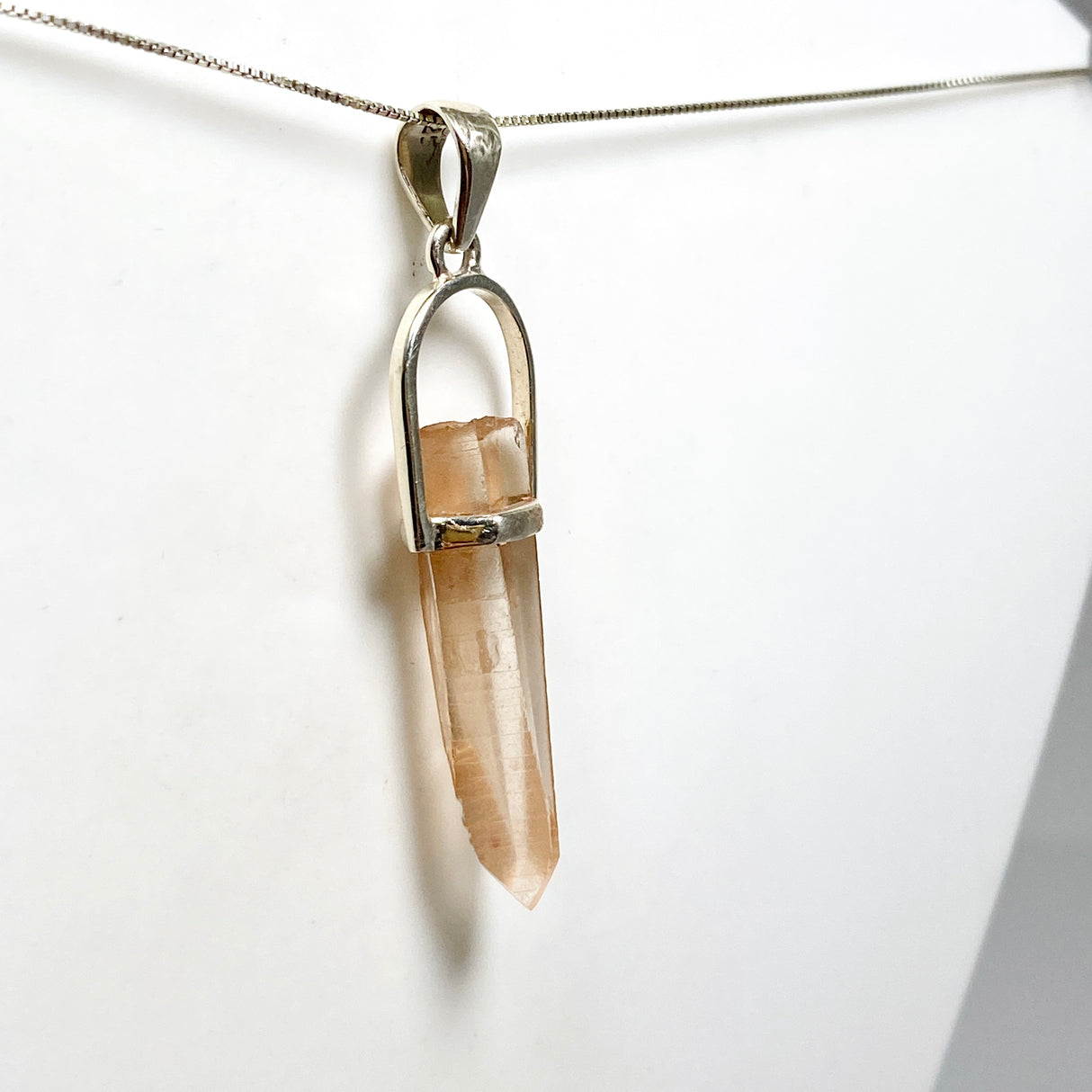 Tangerine Lemurian Quartz Raw Crystal Pendant  PPGJ1271