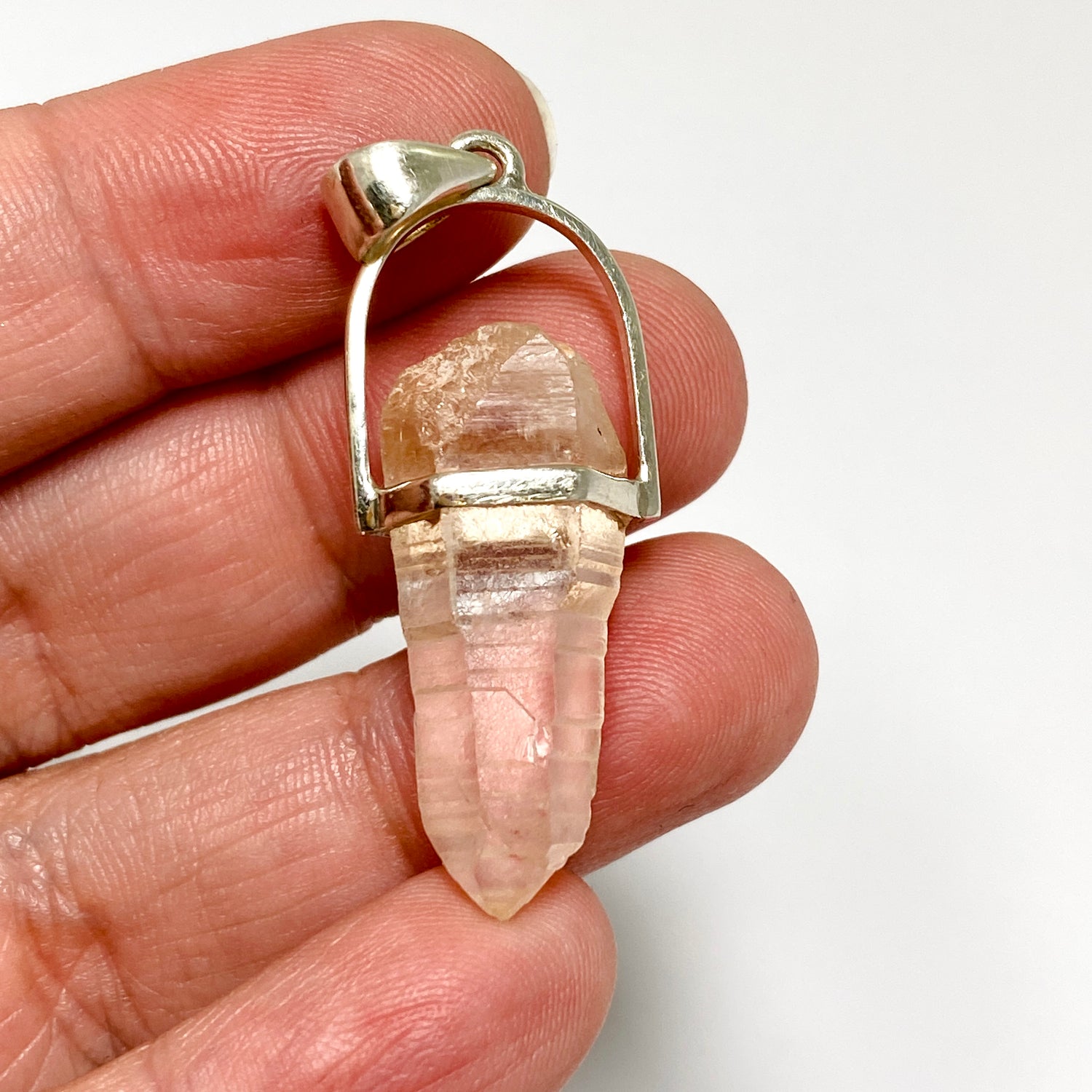 Tangerine Lemurian Quartz Raw Crystal Pendant  PPGJ1272