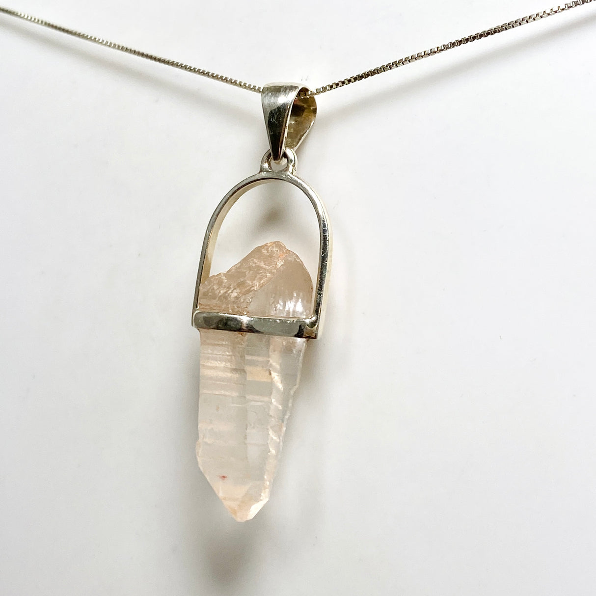 Tangerine Lemurian Quartz Raw Crystal Pendant  PPGJ1272