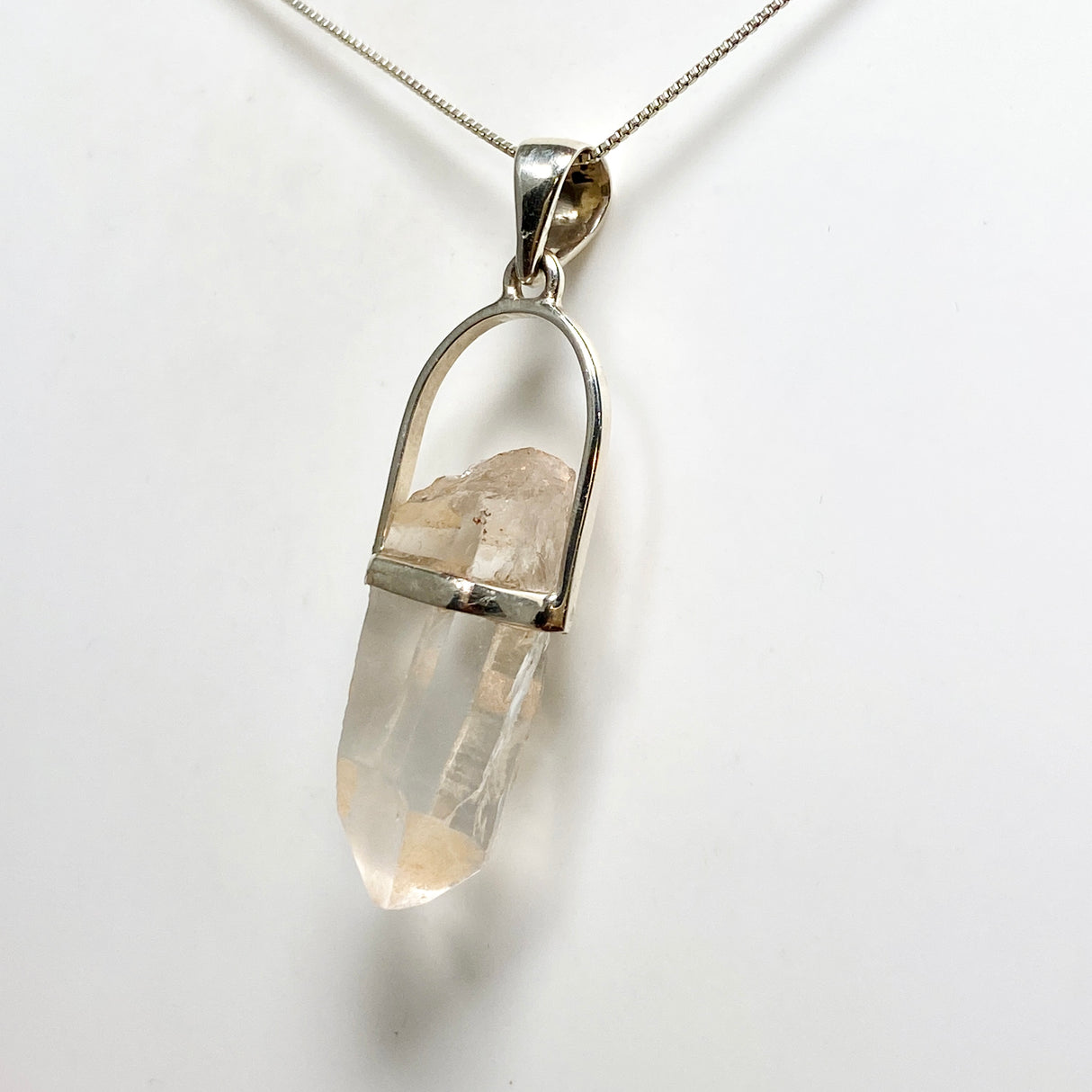 Tangerine Lemurian Quartz Raw Crystal Pendant  PPGJ1273