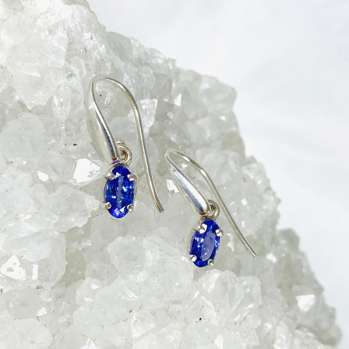 Tanzanite Oval Faceted Earrings PEGJ107 - Nature's Magick