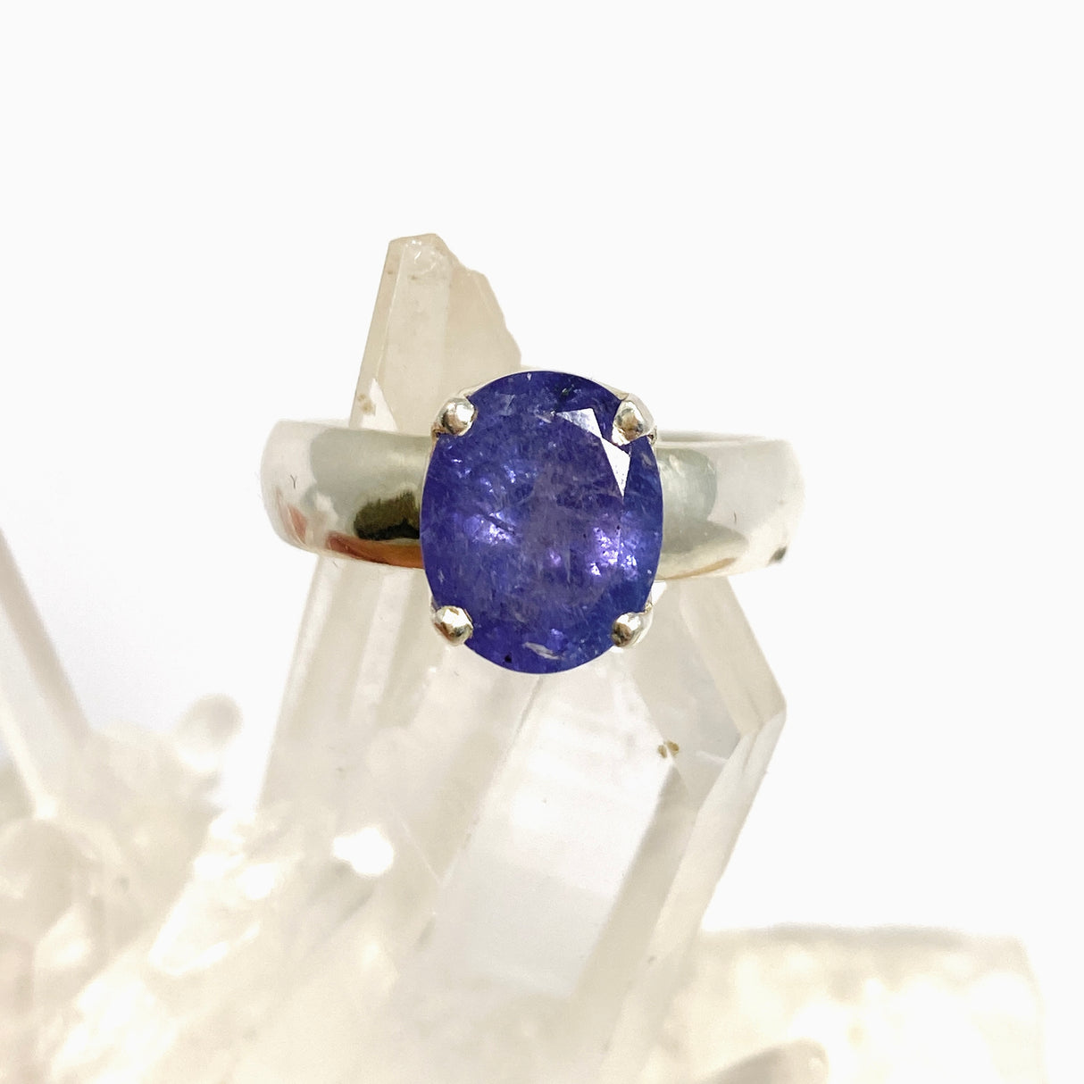 Tanzanite Oval Faceted Ring Size 9.5 PRGJ1020