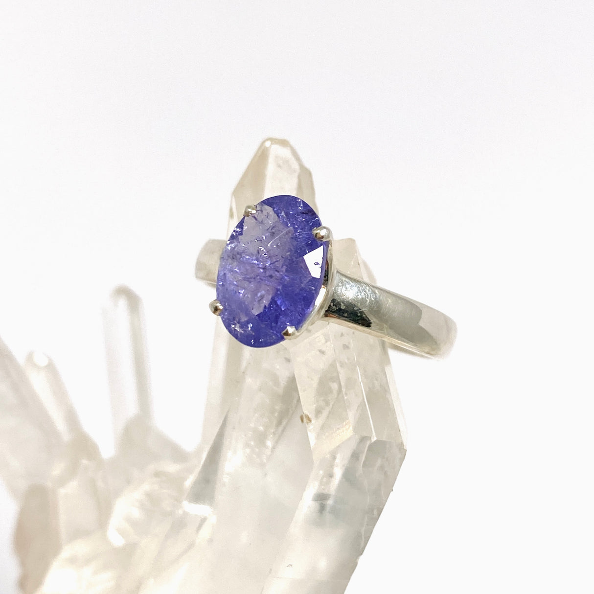 Tanzanite Oval Faceted Ring Size 9 PRGJ1019