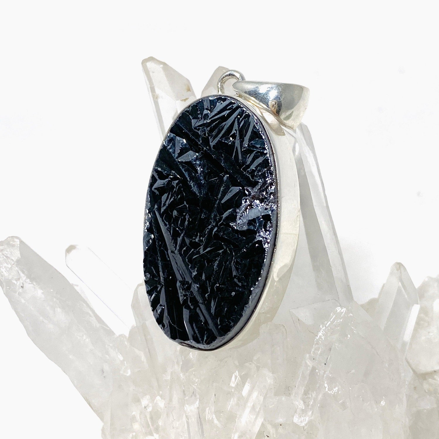 Terahertz (Silica) Raw Oval Pendant KPGJ4531 - Nature's Magick