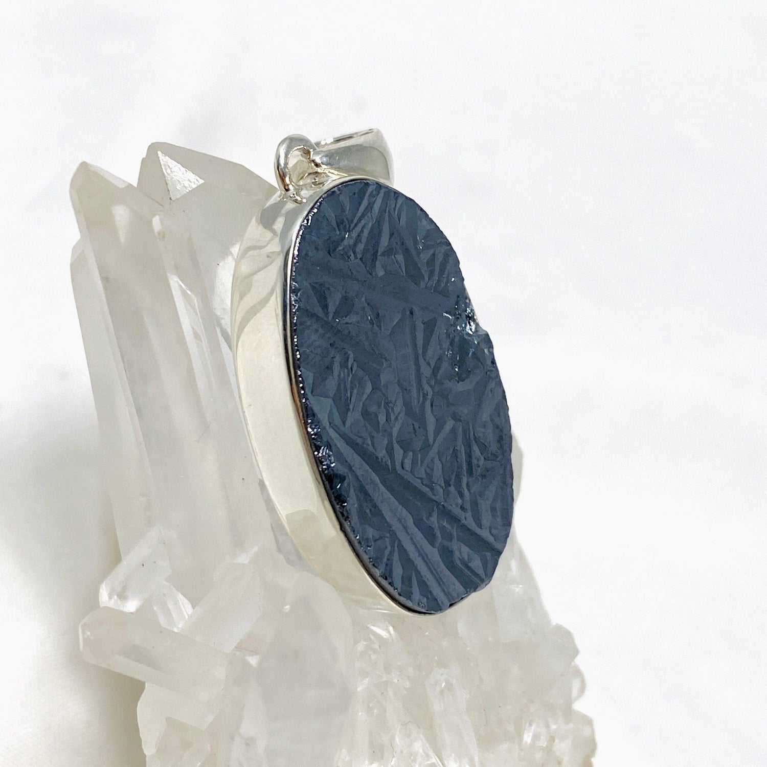 Terahertz (Silica) Raw Oval Pendant KPGJ4531 - Nature's Magick