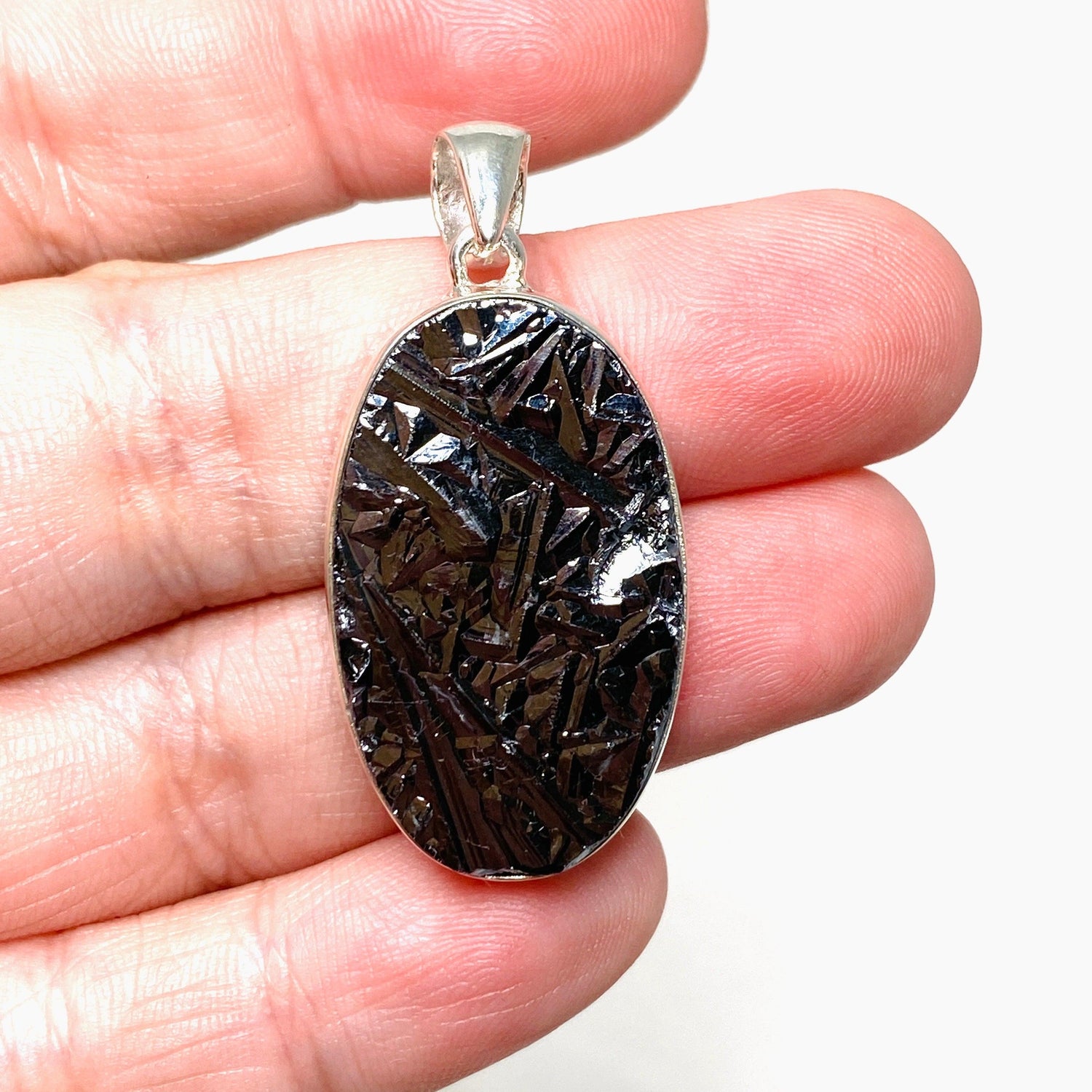 Terahertz (Silica) Raw Oval Pendant KPGJ4531 - Nature's Magick